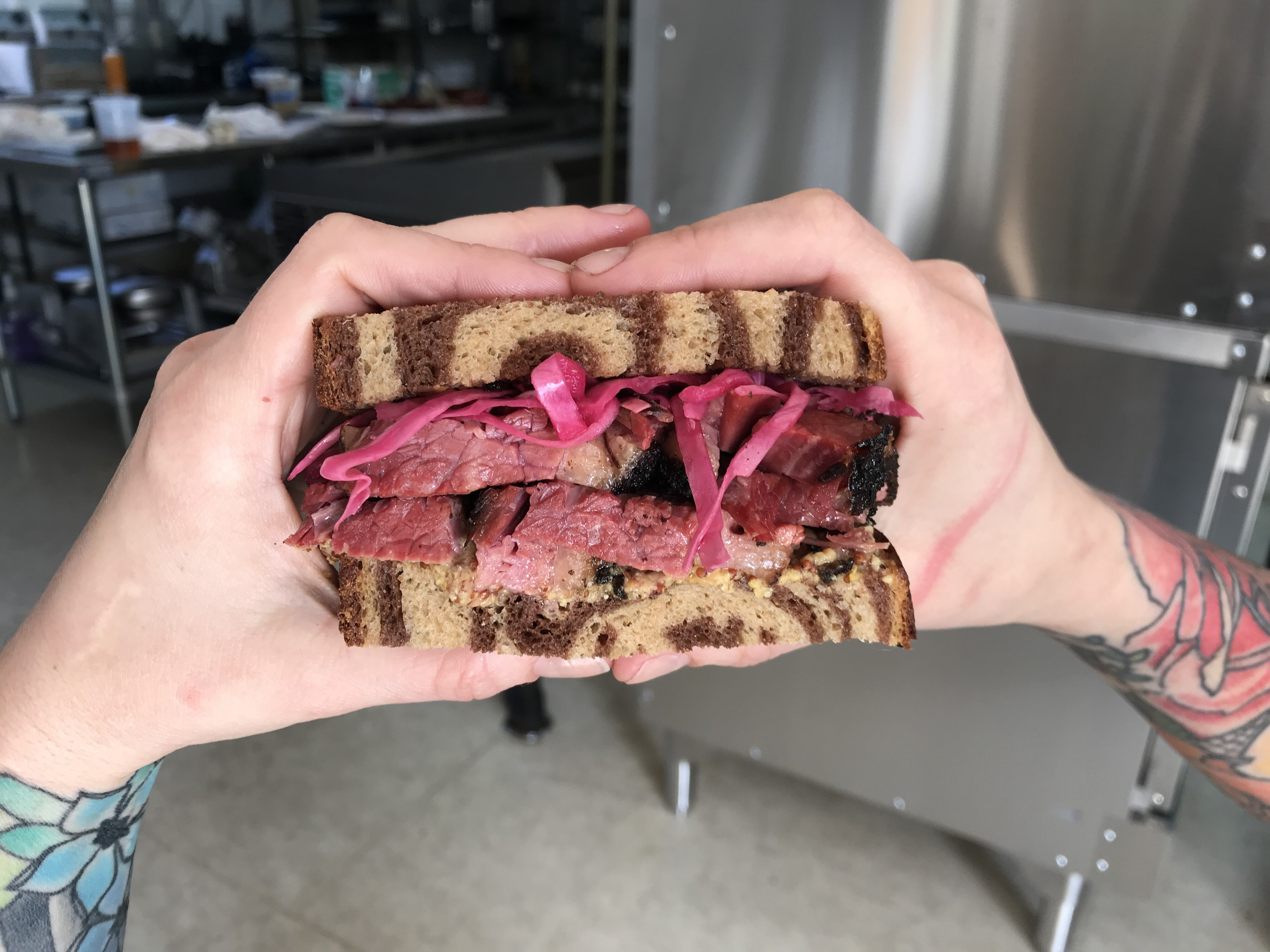 Better Half’s pastrami sandwich