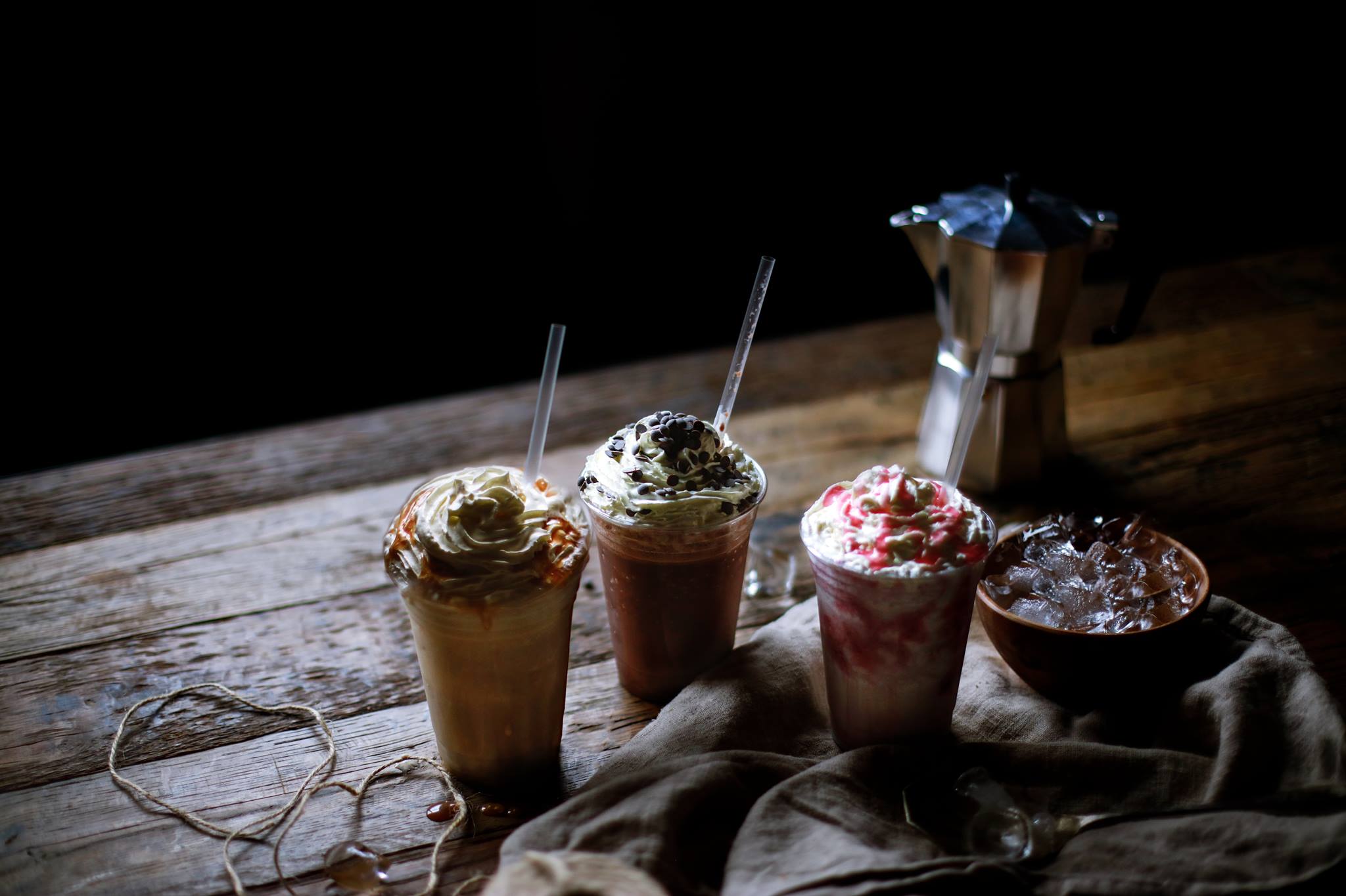 Frappe cremes at Caffe Nero
