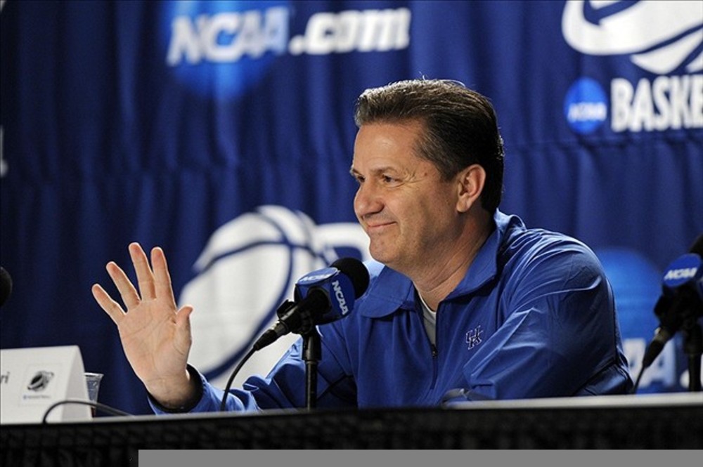 Calipari retracts his horns and barbed tail when he goes before the media.