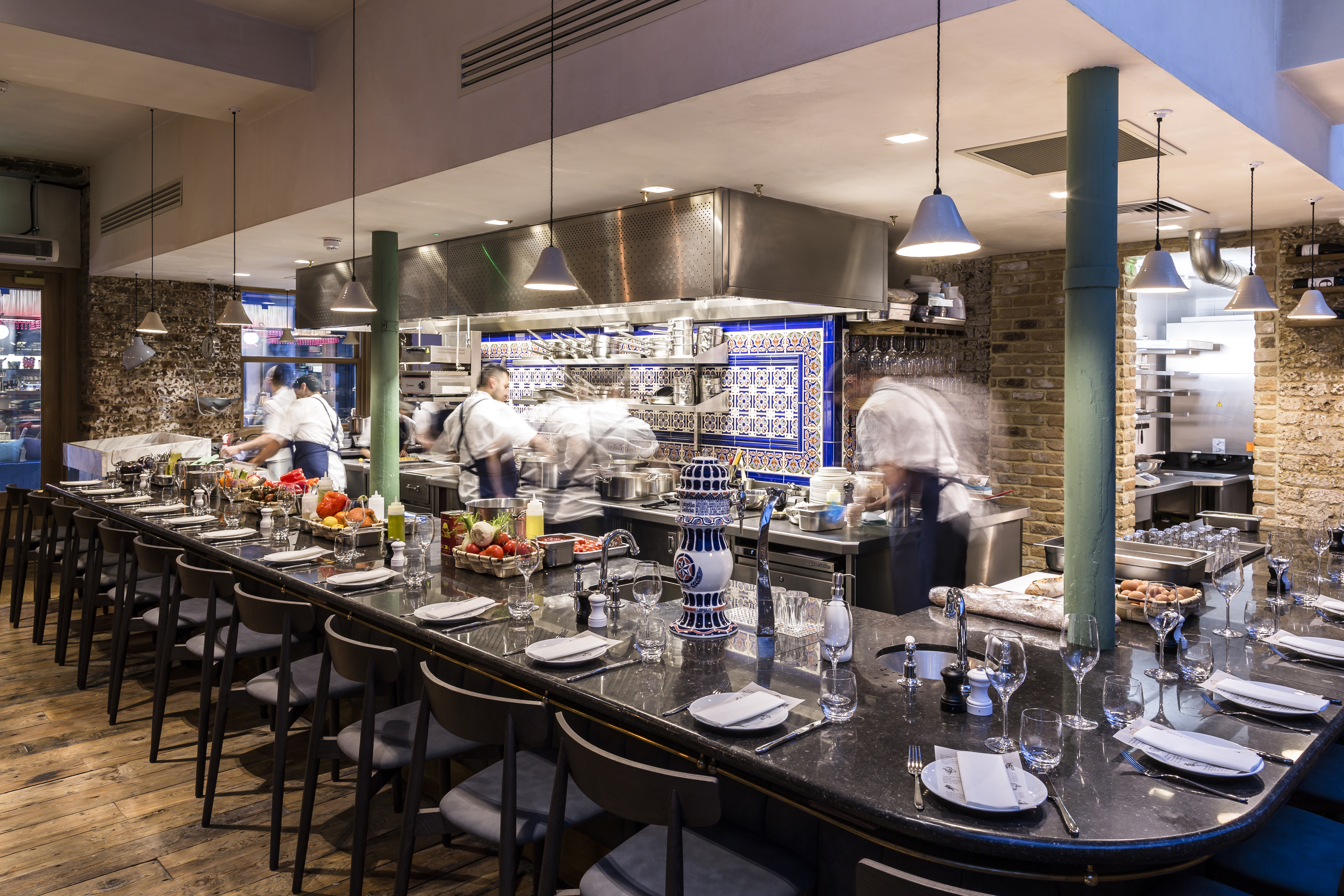 The tapas bar, downstairs at Sabor, on Heddon Street: Nieves Barragan Mohacho and José Etura’s central London Spanish restaurant 