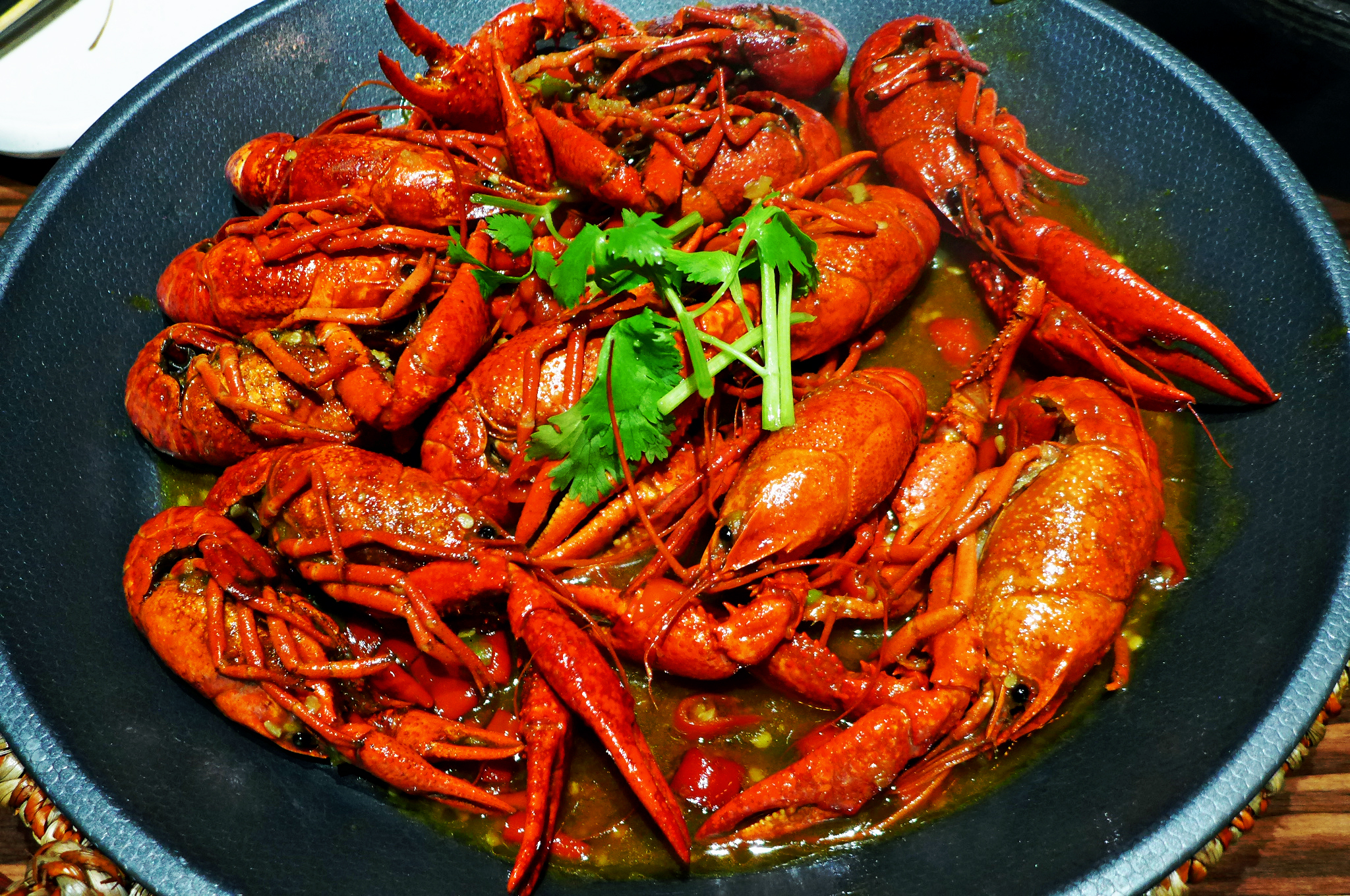 A pound of crawfish easily feeds two or three.