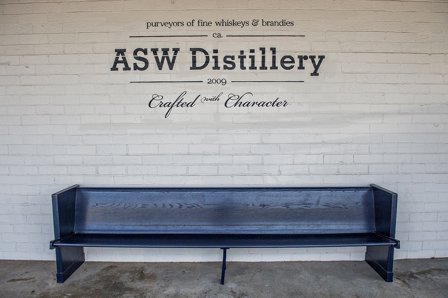 Signage at ASW Distillery in Buckhead