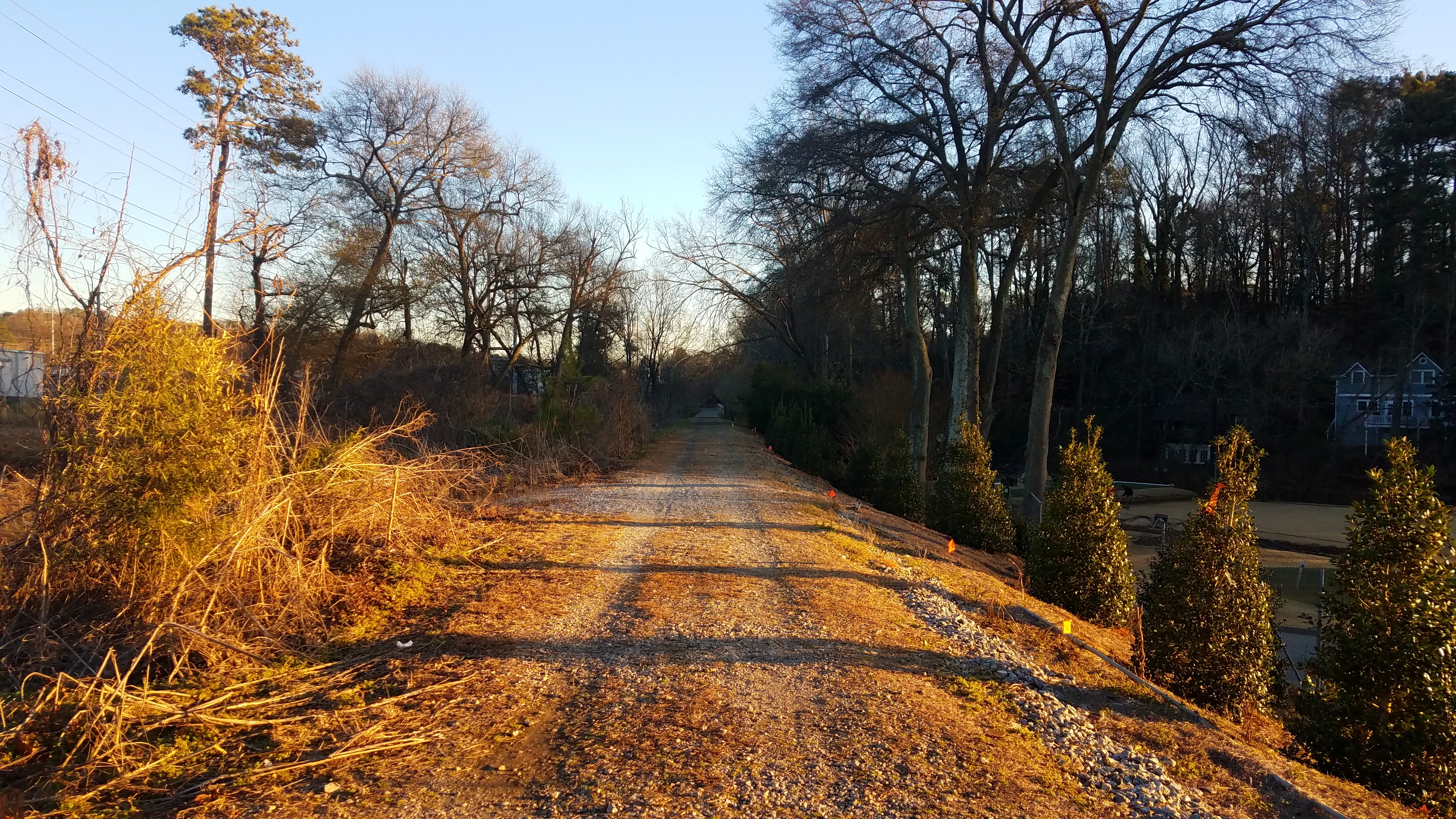 A January photo of the dirt trail set to become the Beltline.