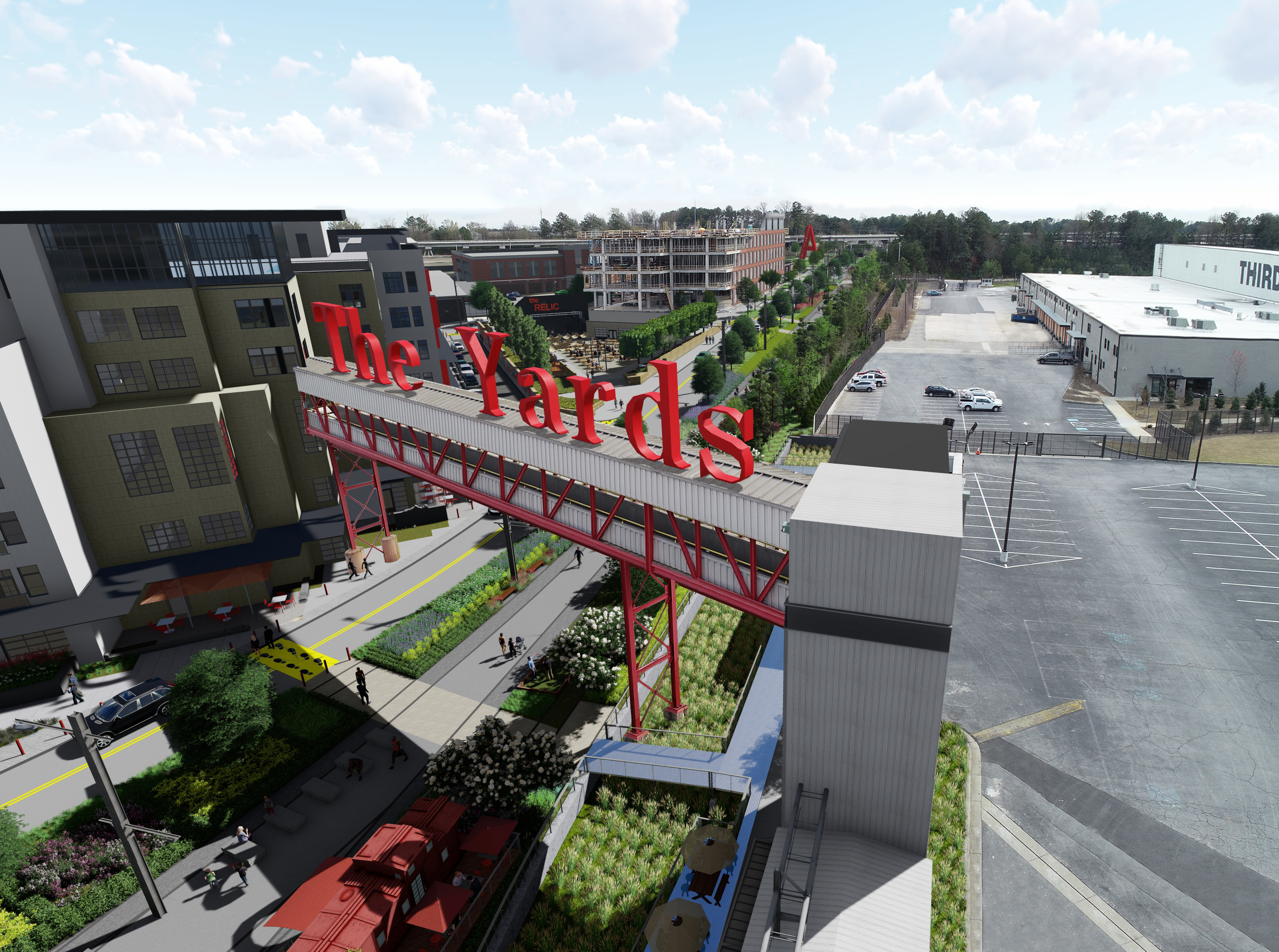A rendering of the The yards facet at Doraville’s massive mixed-use Assembly.