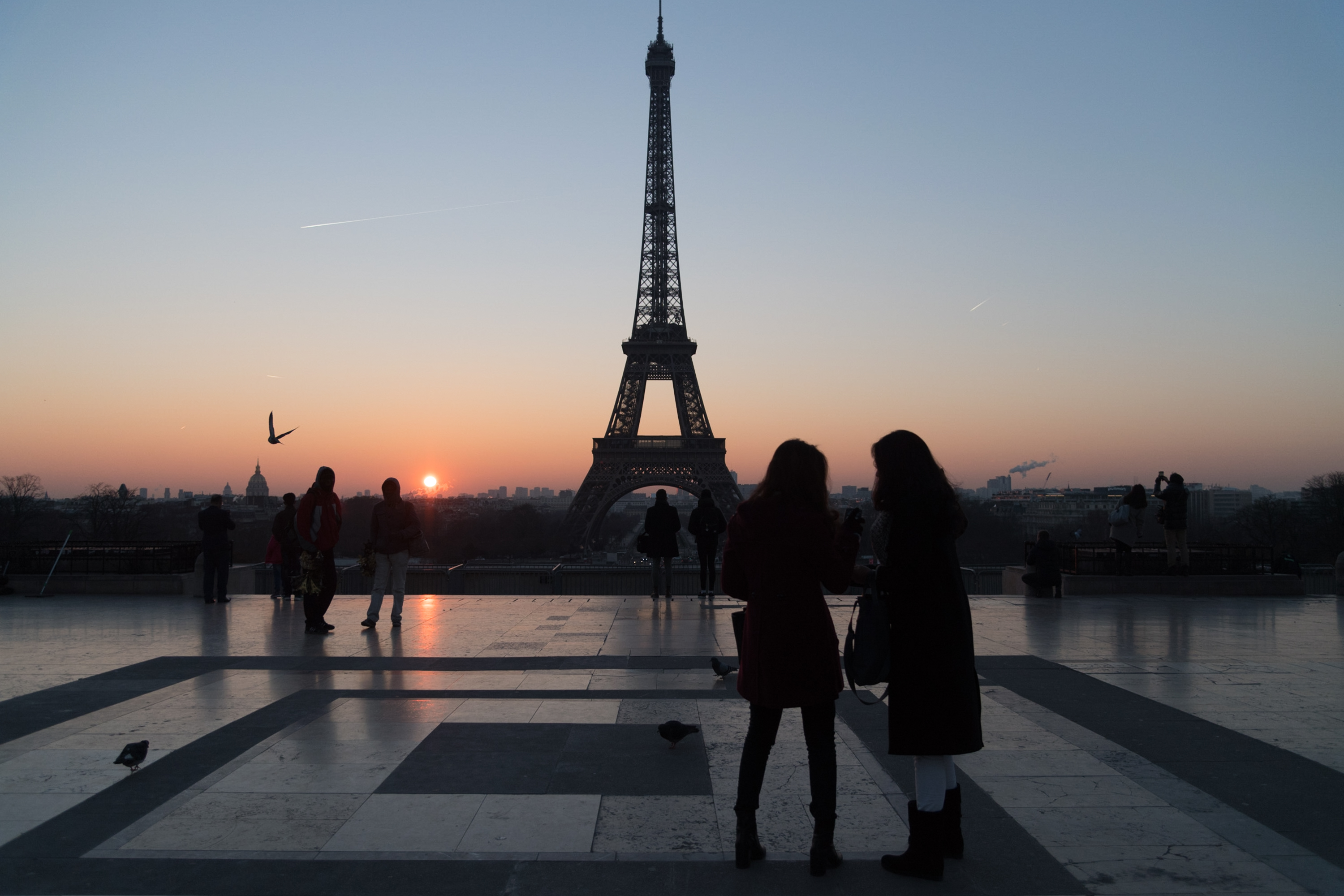 Winter Cold Hits The French Capital