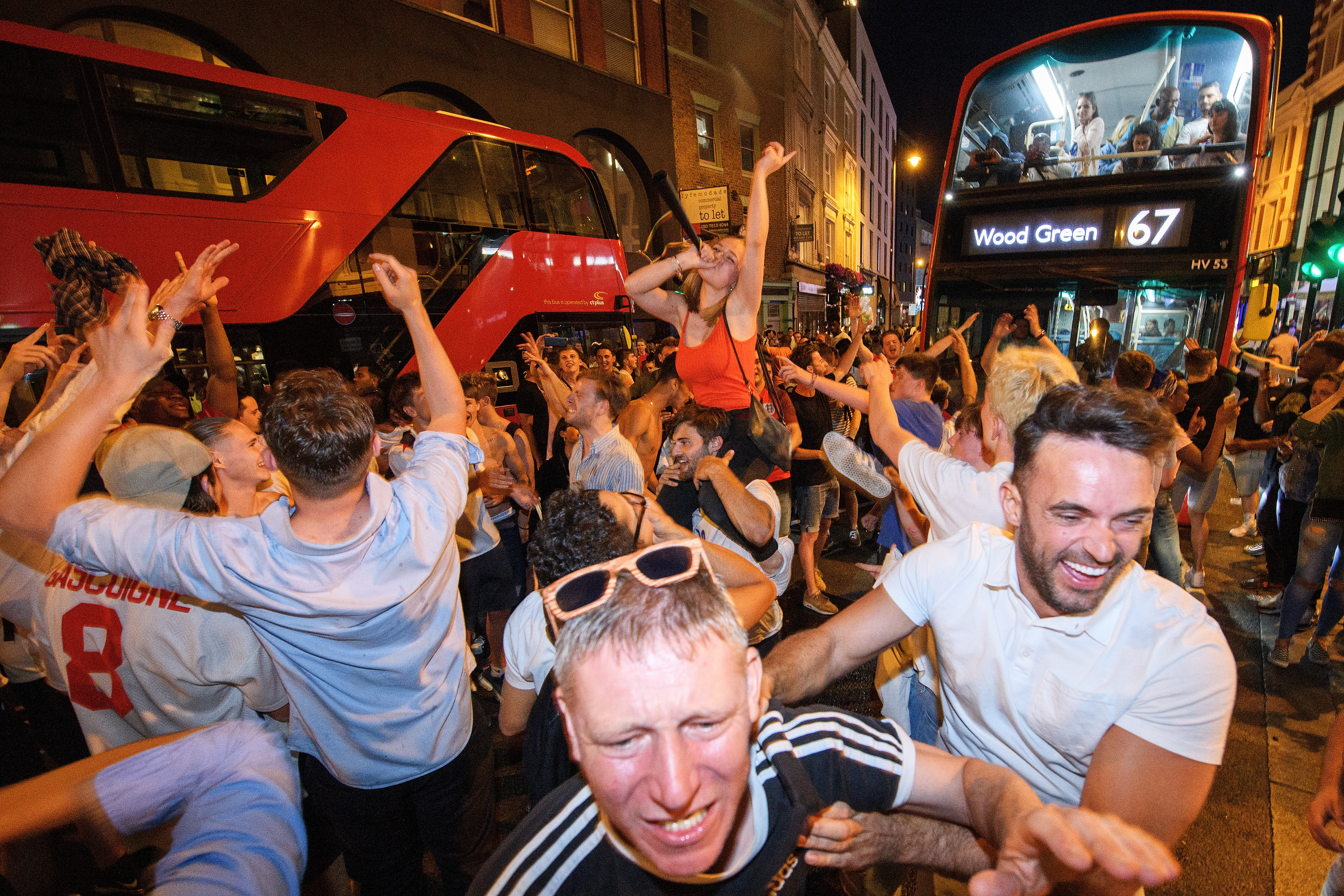 Football Fans Watch As England Take On Colombia In The FIFA World Cup
