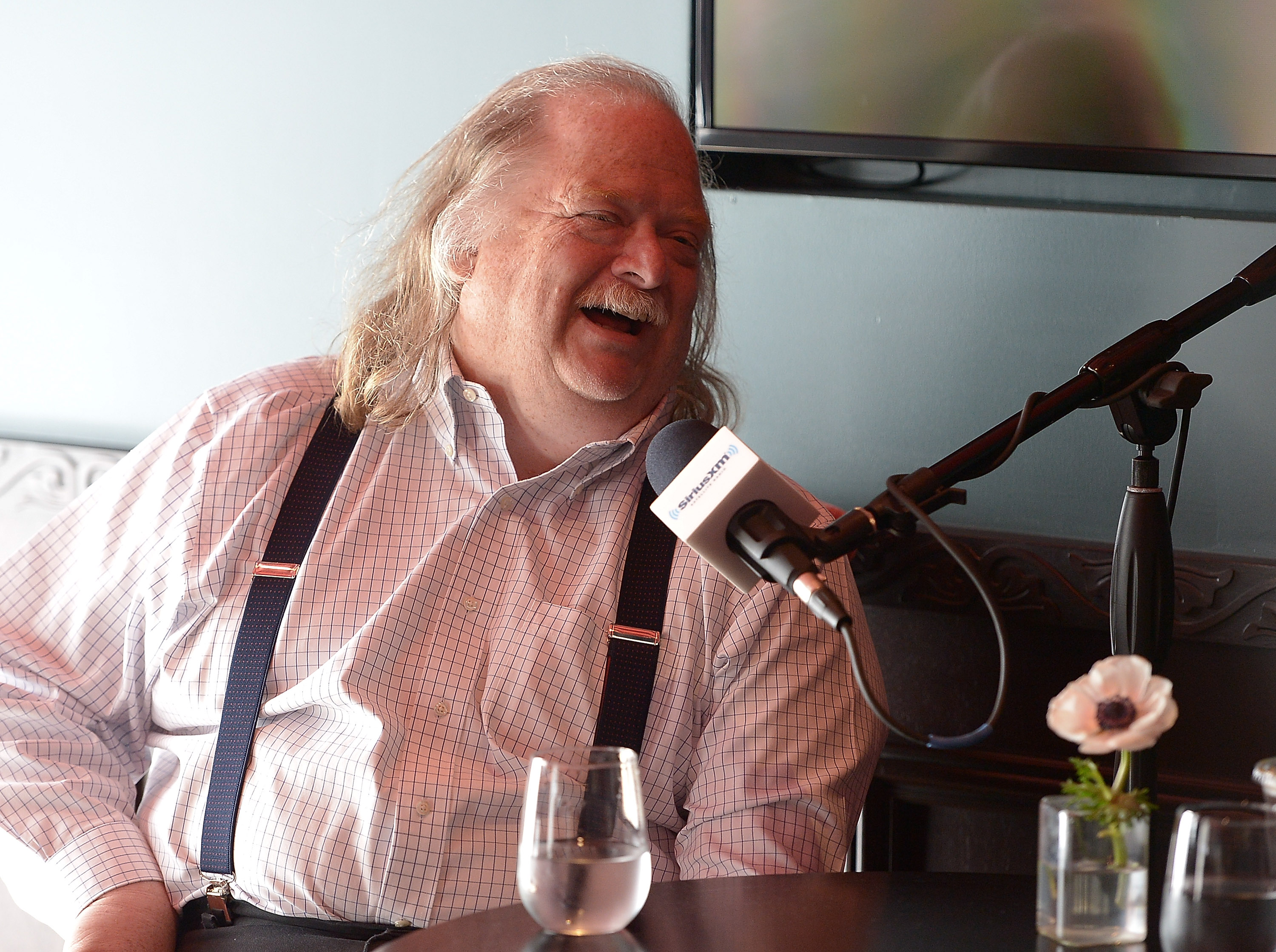 Restaurateur and SiriusXM host Will Guidara tapes his SiriusXM show, First Date with Will Guidara, featuring Los Angeles Times food critic Jonathan Gold