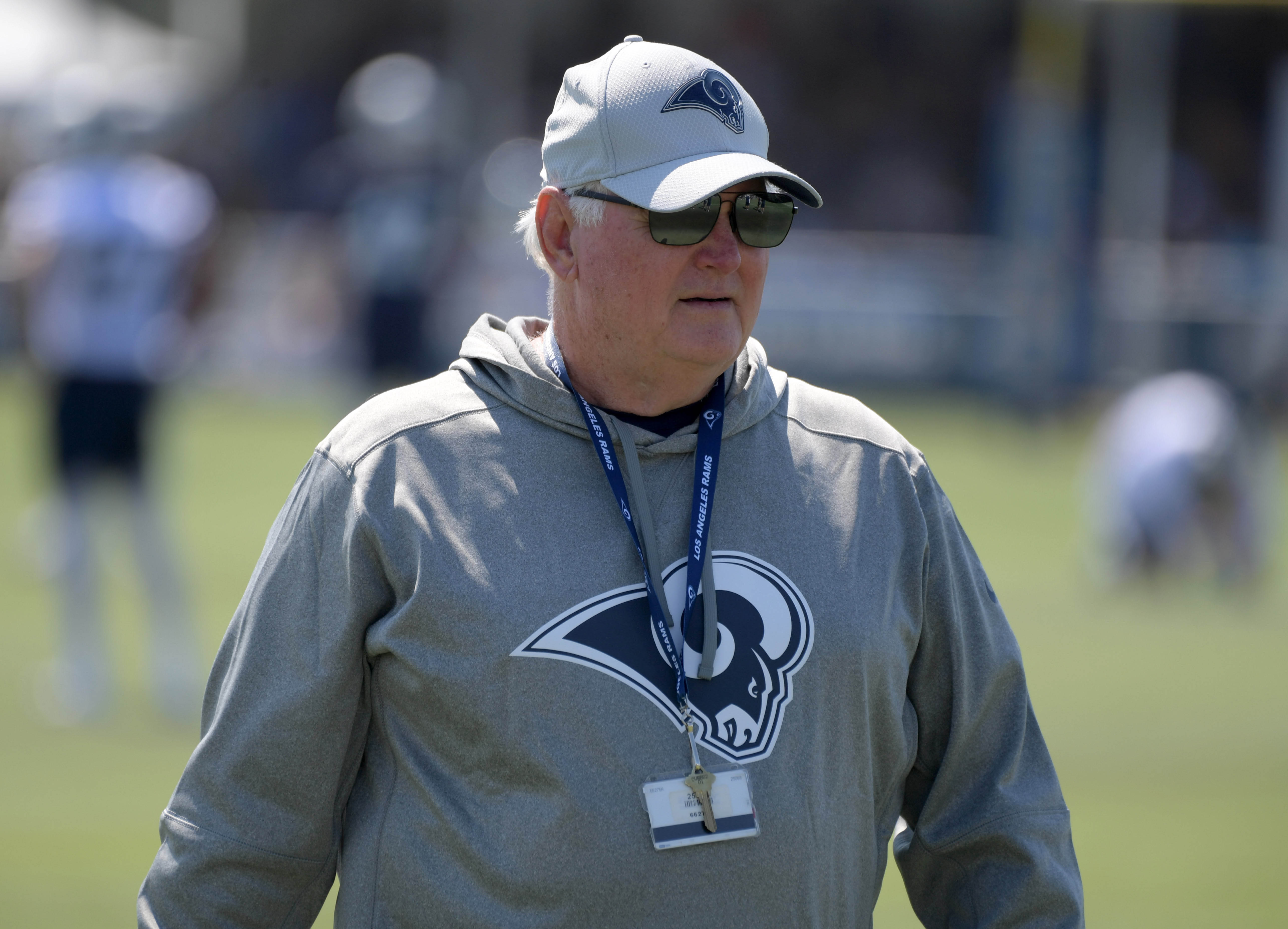 Los Angeles Rams Defensive Coordinator Wade Phillips during training camp, July 27, 2018.