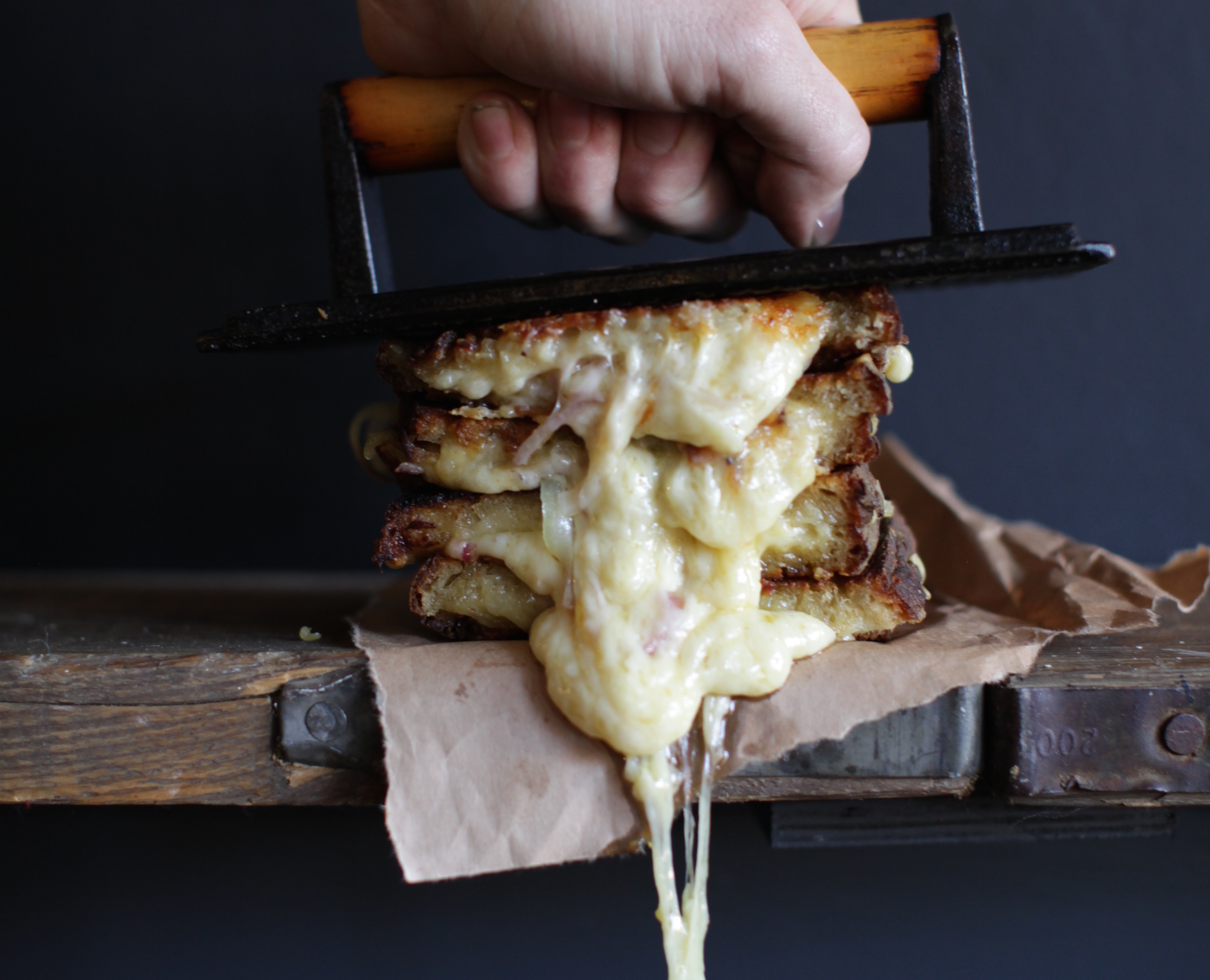 Cheese toastie at The Cheese Bar, a restaurant in Camden, London, and one of the best places to eat cheese in London