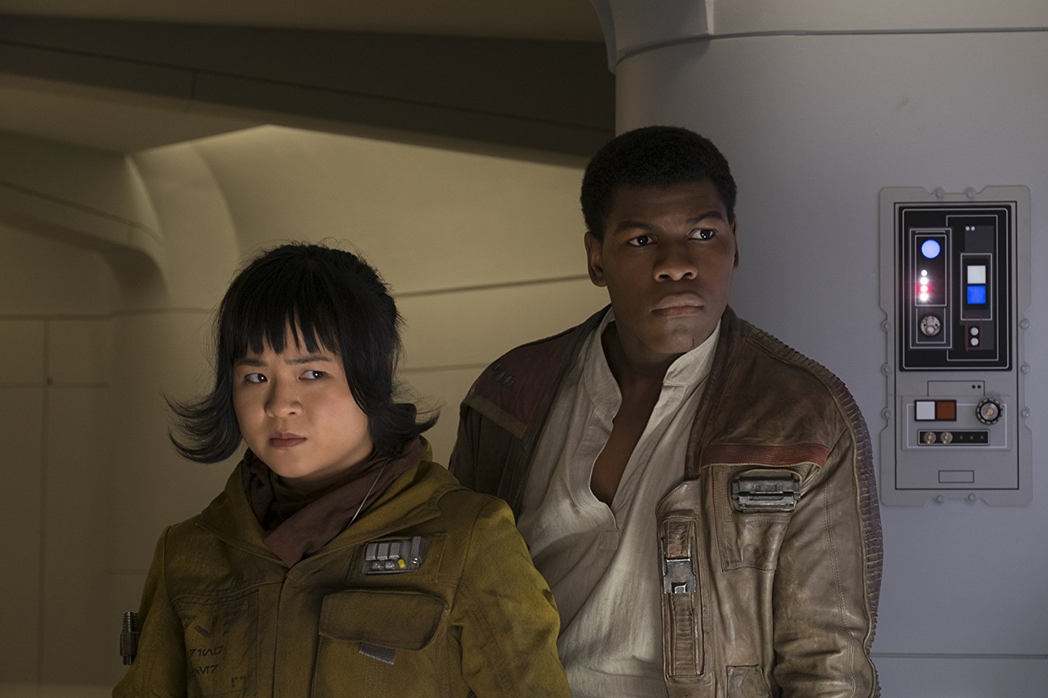 Kelly Marie Tran and John Boyega in Star Wars:  The Last Jedi