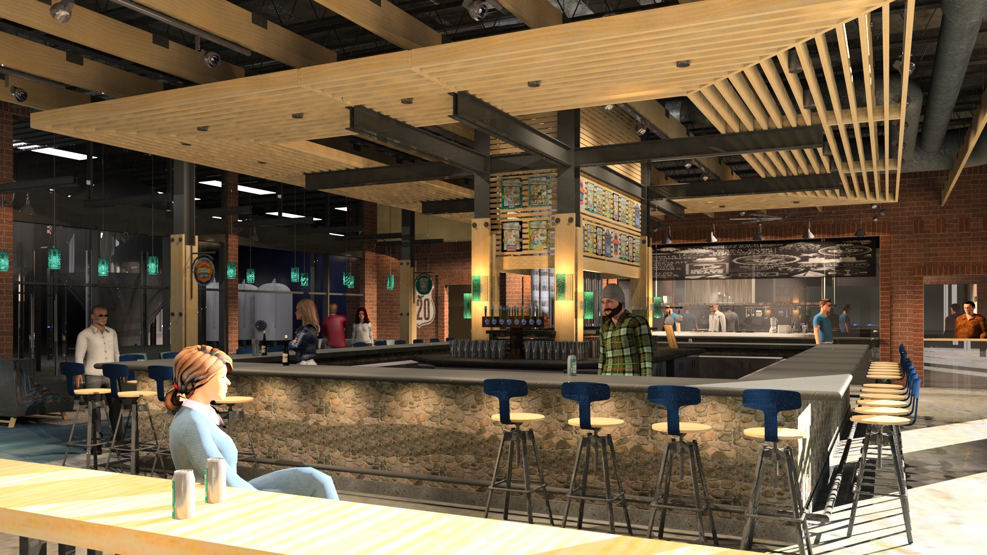 Rendering of SweetWater Brewing Company’s new taproom