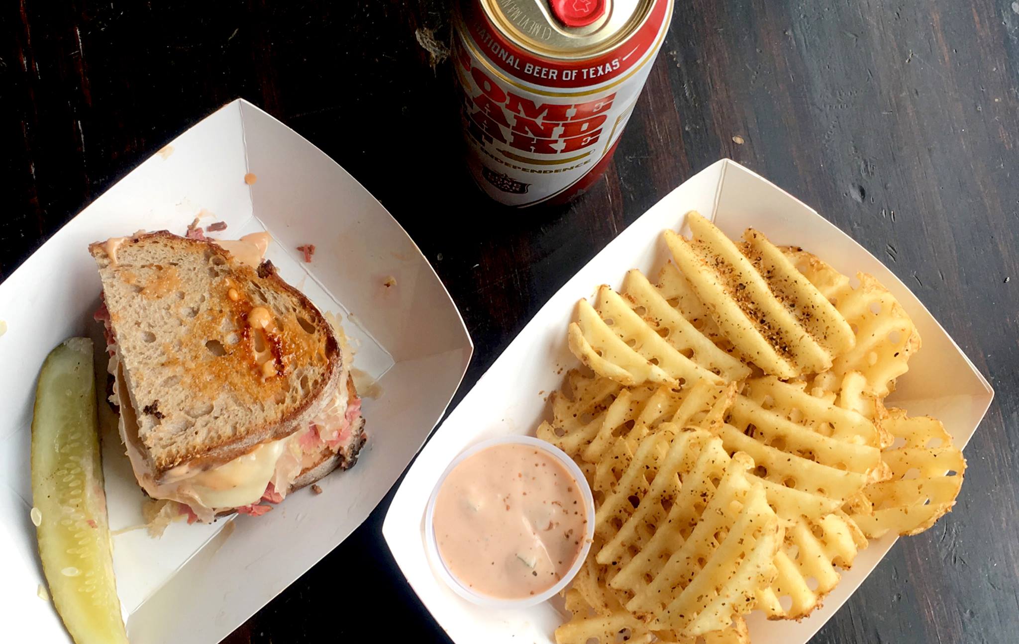 A sandwich and fries from Otherside Deli