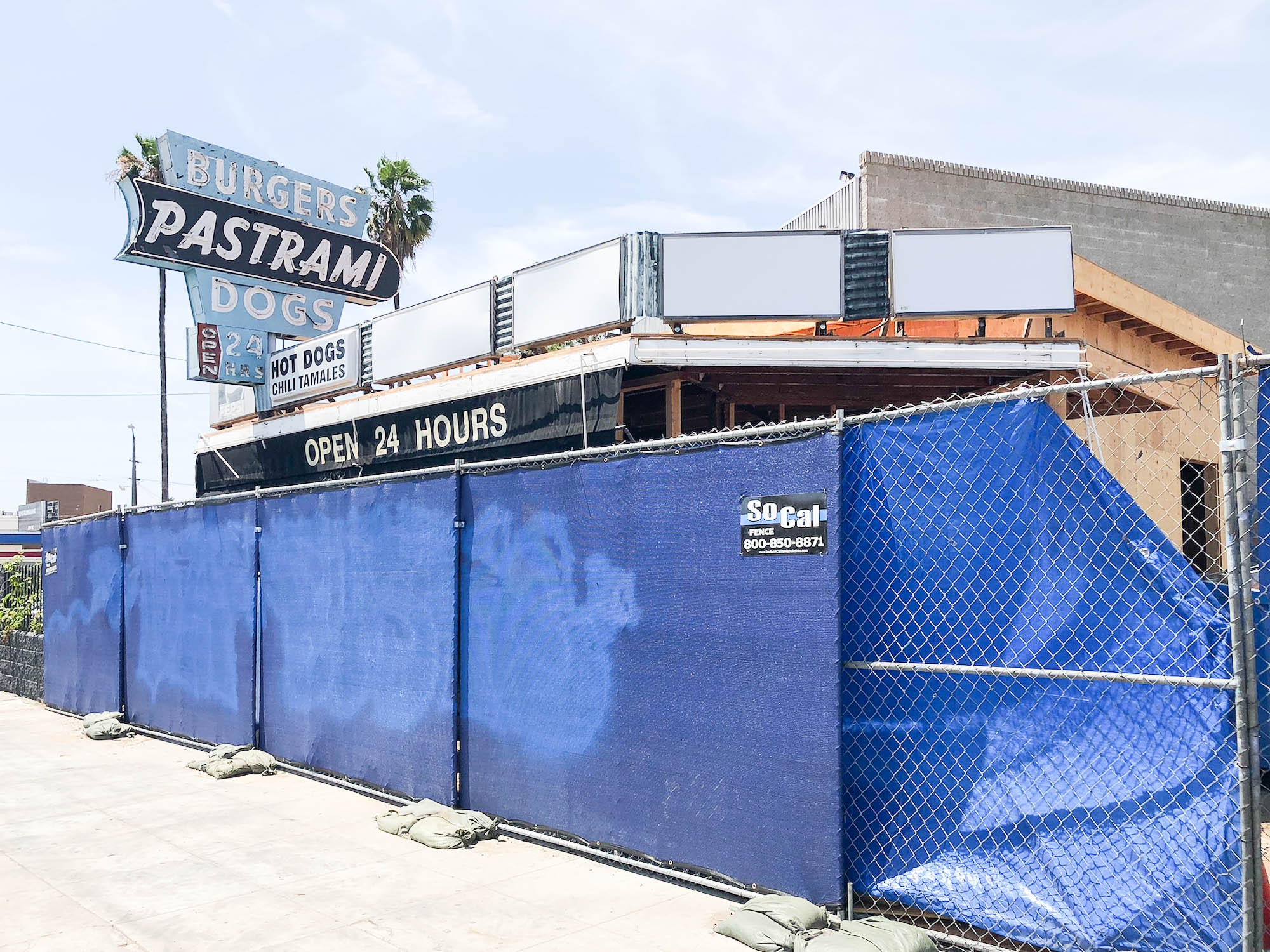 The old facade for Johnny’s Pastrami in West Adams, Los Angeles.