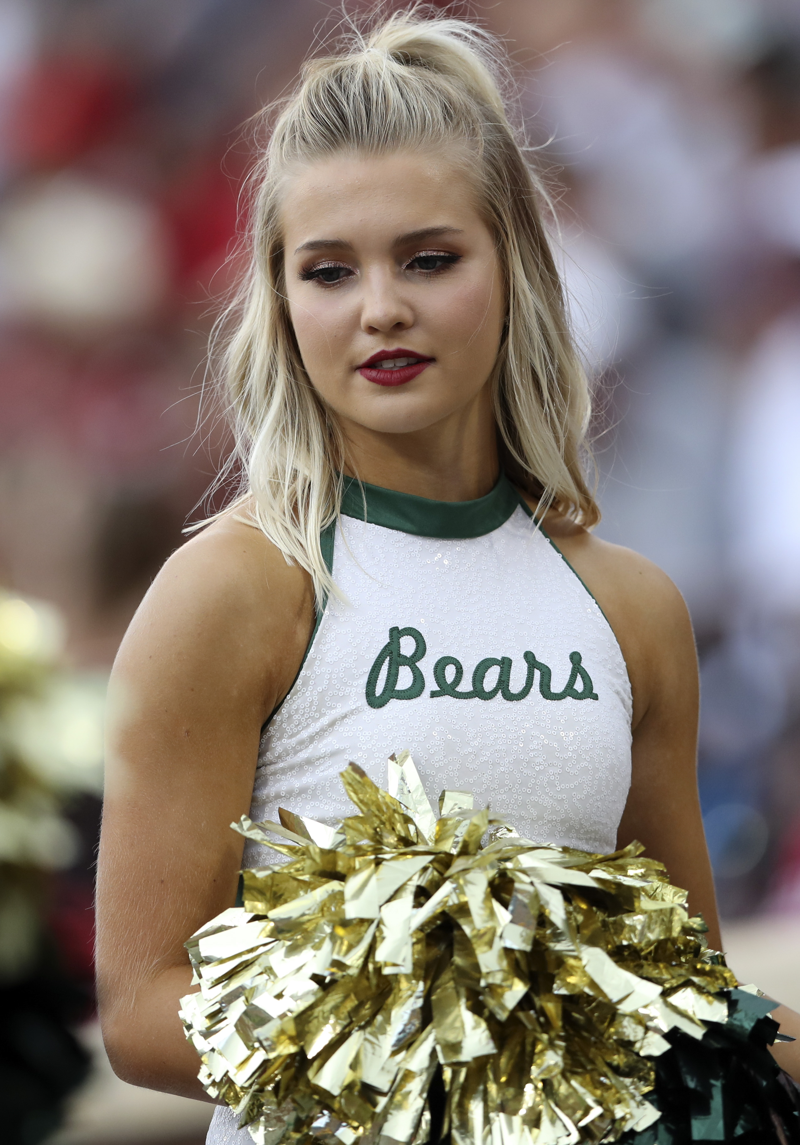 We have no objection to this cheerleader reprising her expression of infinite sadness this afternoon.