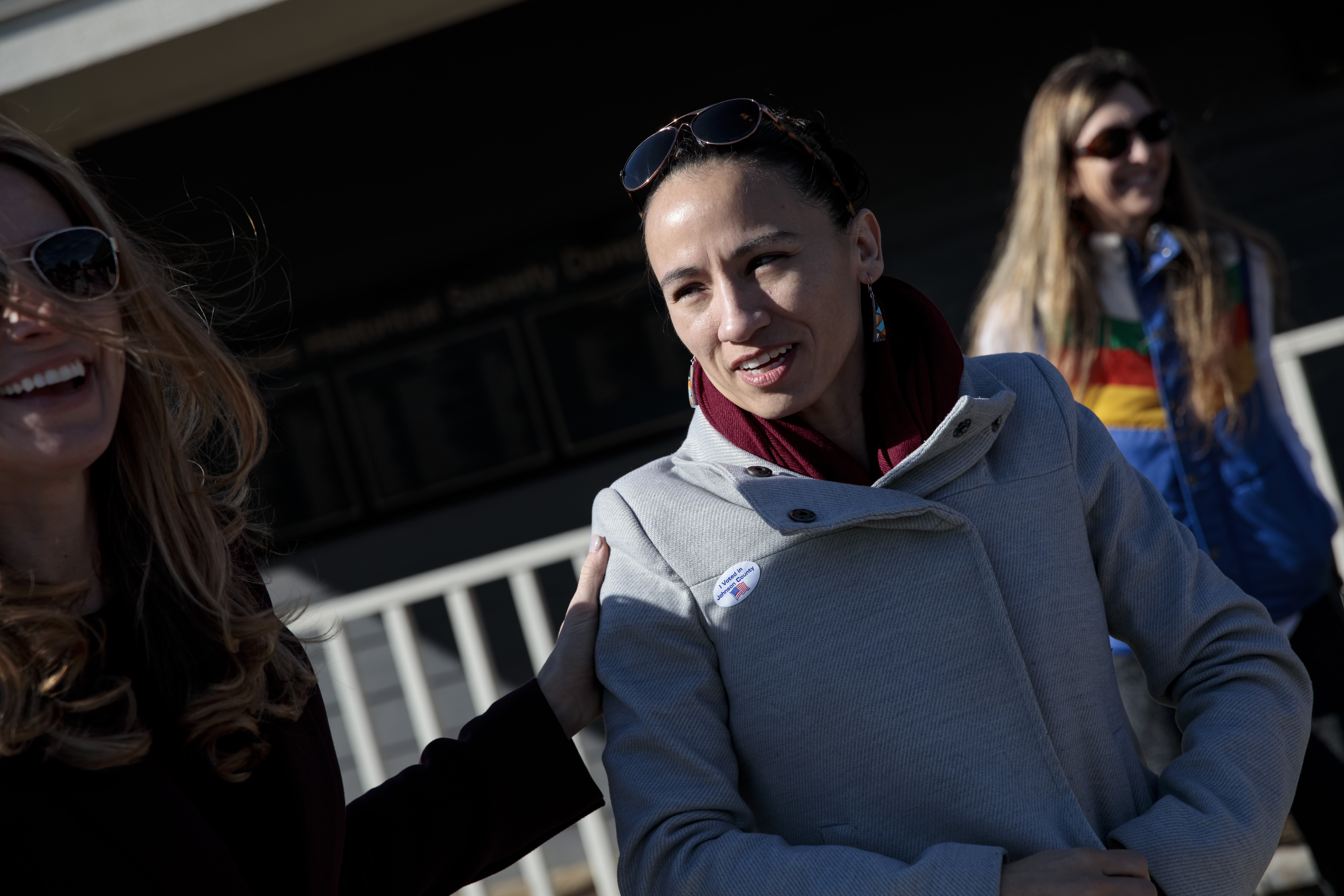 Kansas Congressional Candidate Sharice Davids Casts Her Vote In Midterm Election