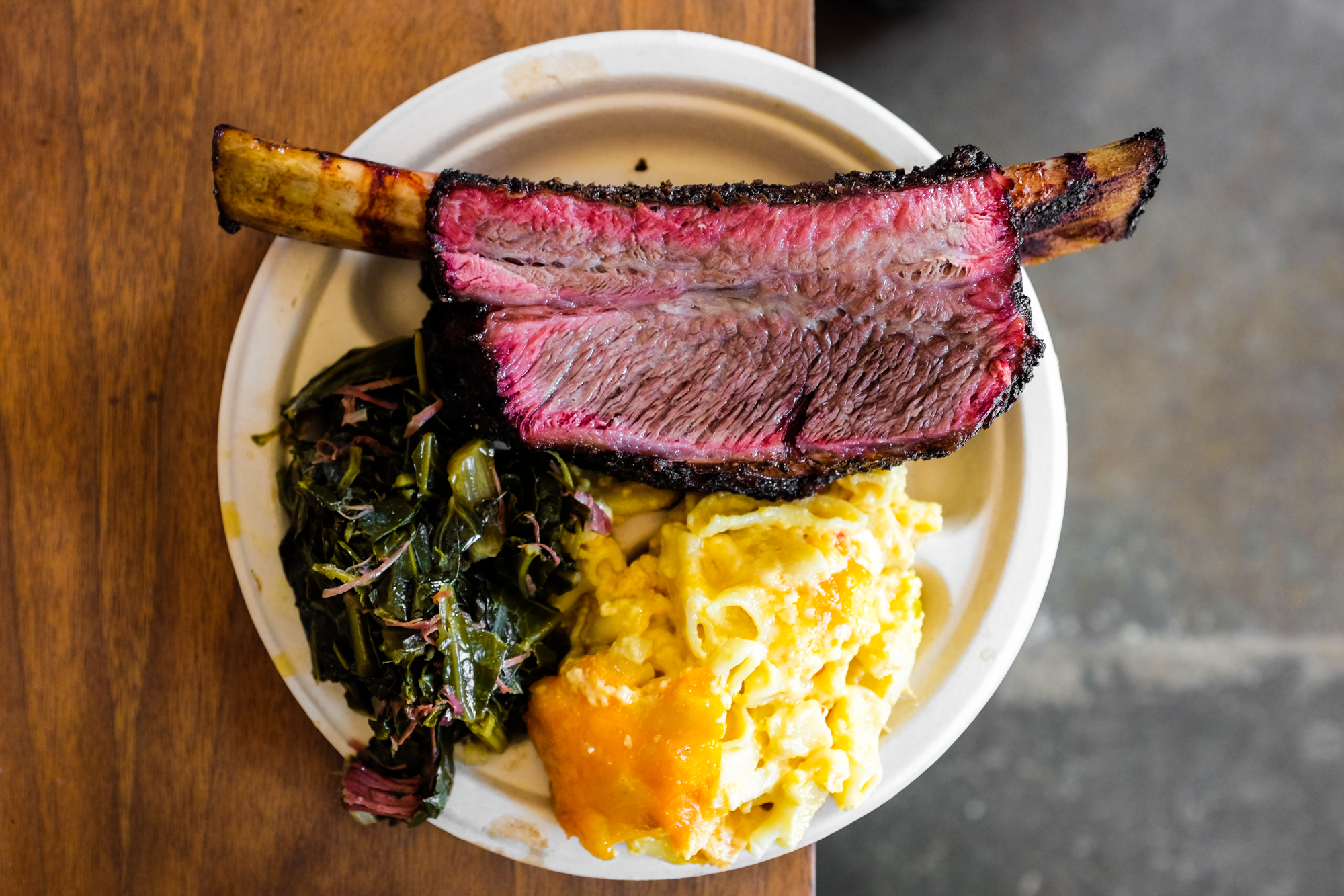 Beef rib plate at Smokin’ Woods