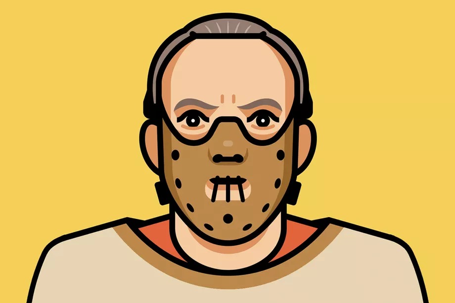 An illustration of Hannibal Lecter