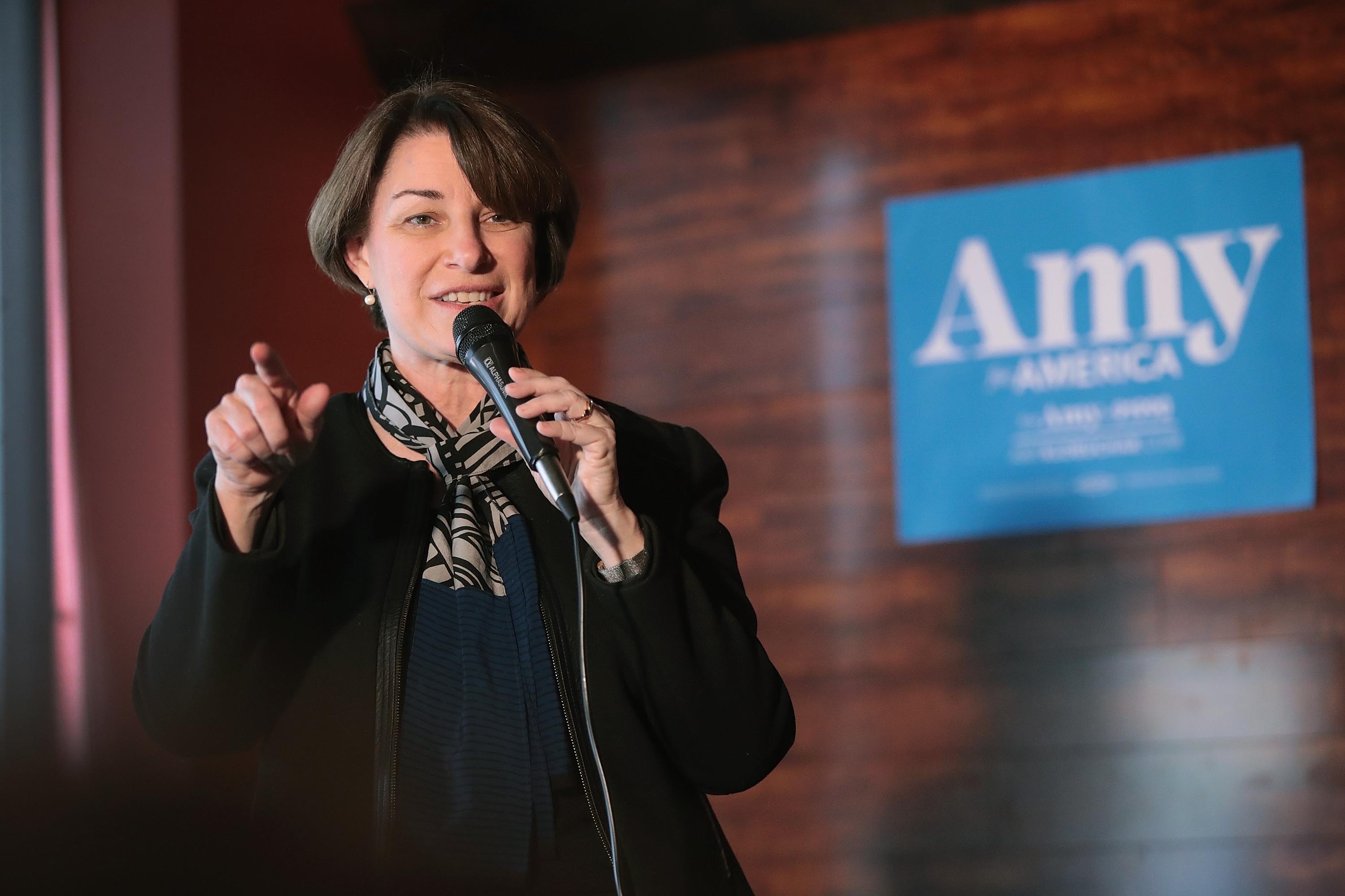 Democratic Presidential Candidate Amy Klobuchar.