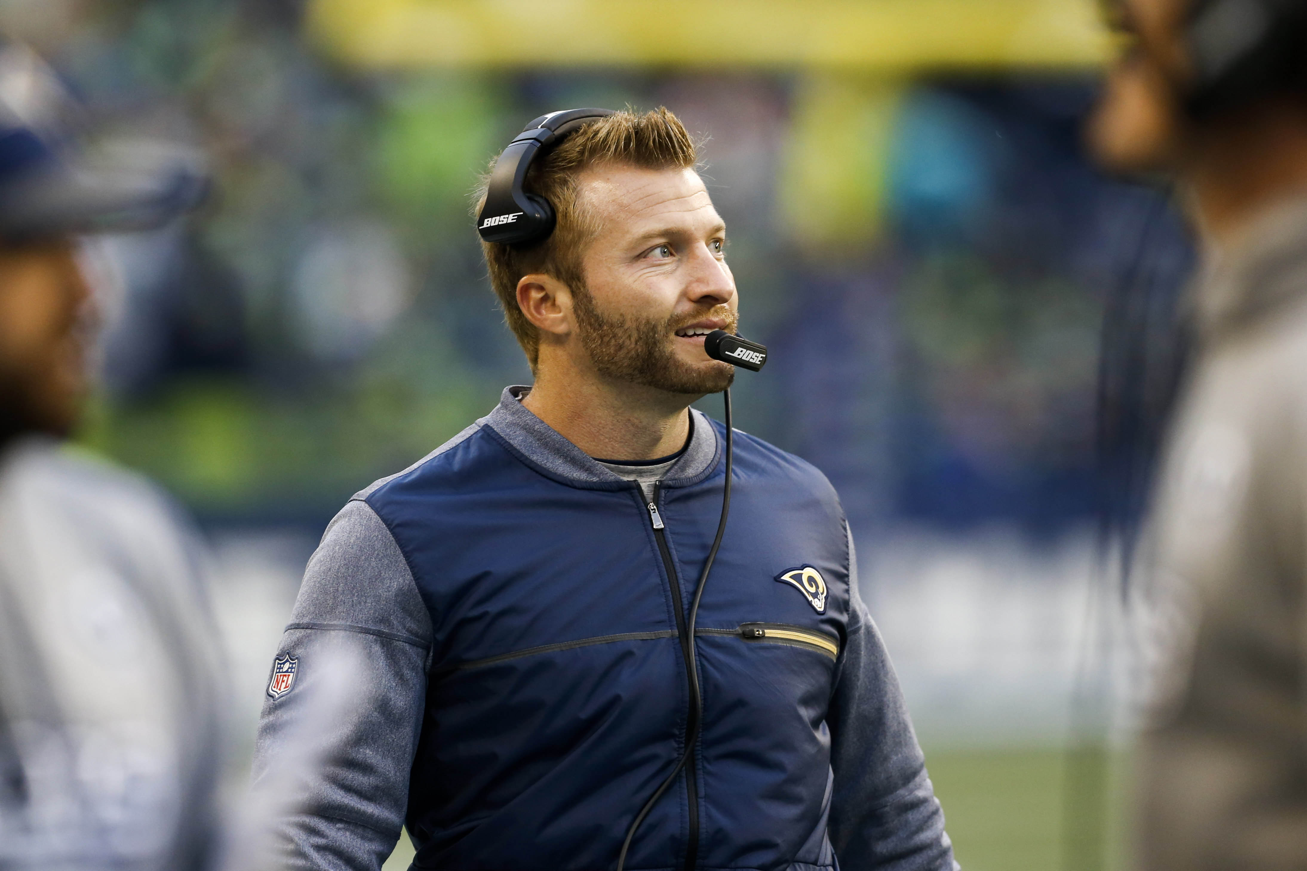Los Angeles Rams HC Sean McVay during a game against the Seattle Seahawks, Dec. 17, 2017.