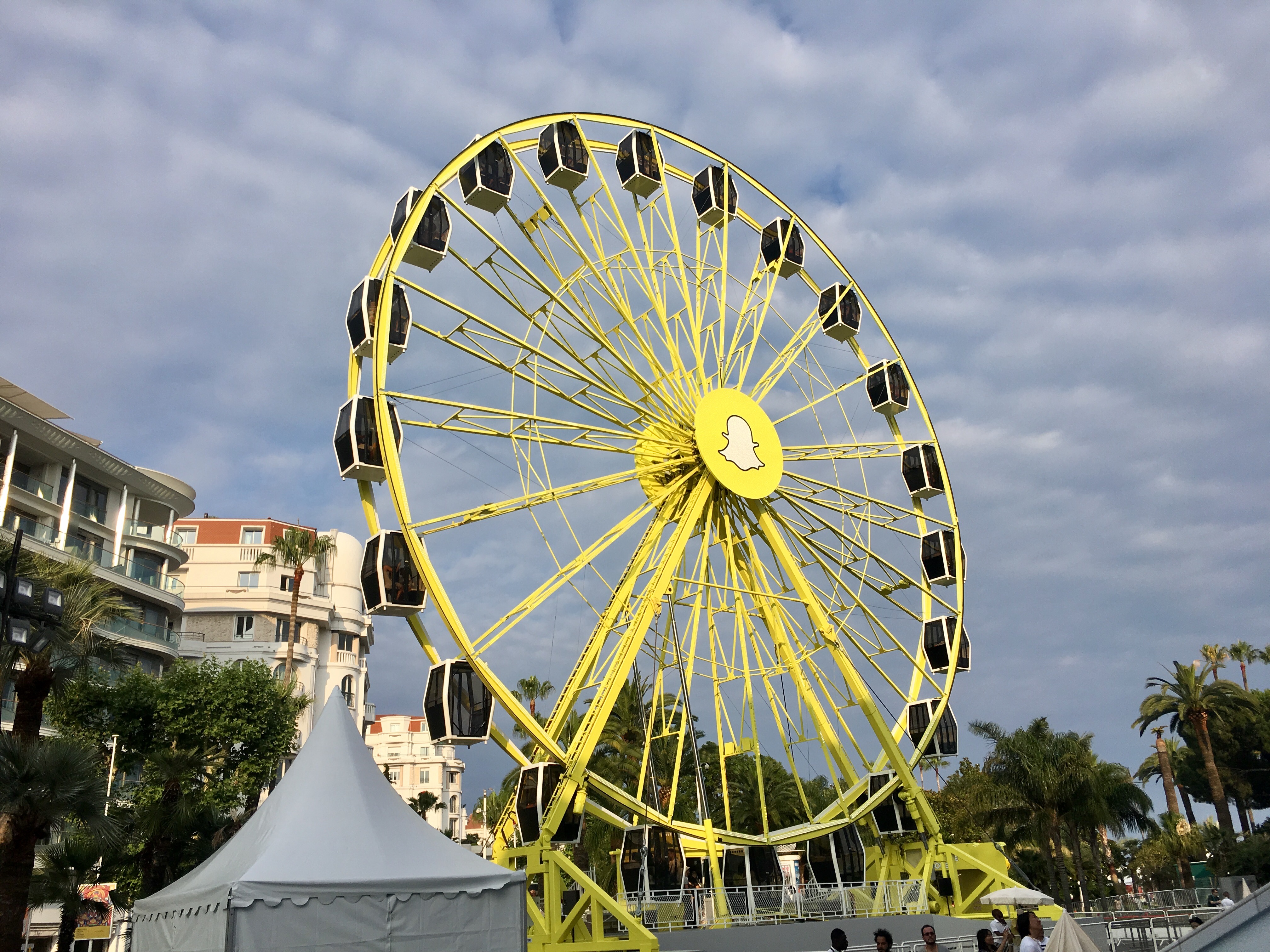 A Snapchat Ferris wheel from Cannes, France.