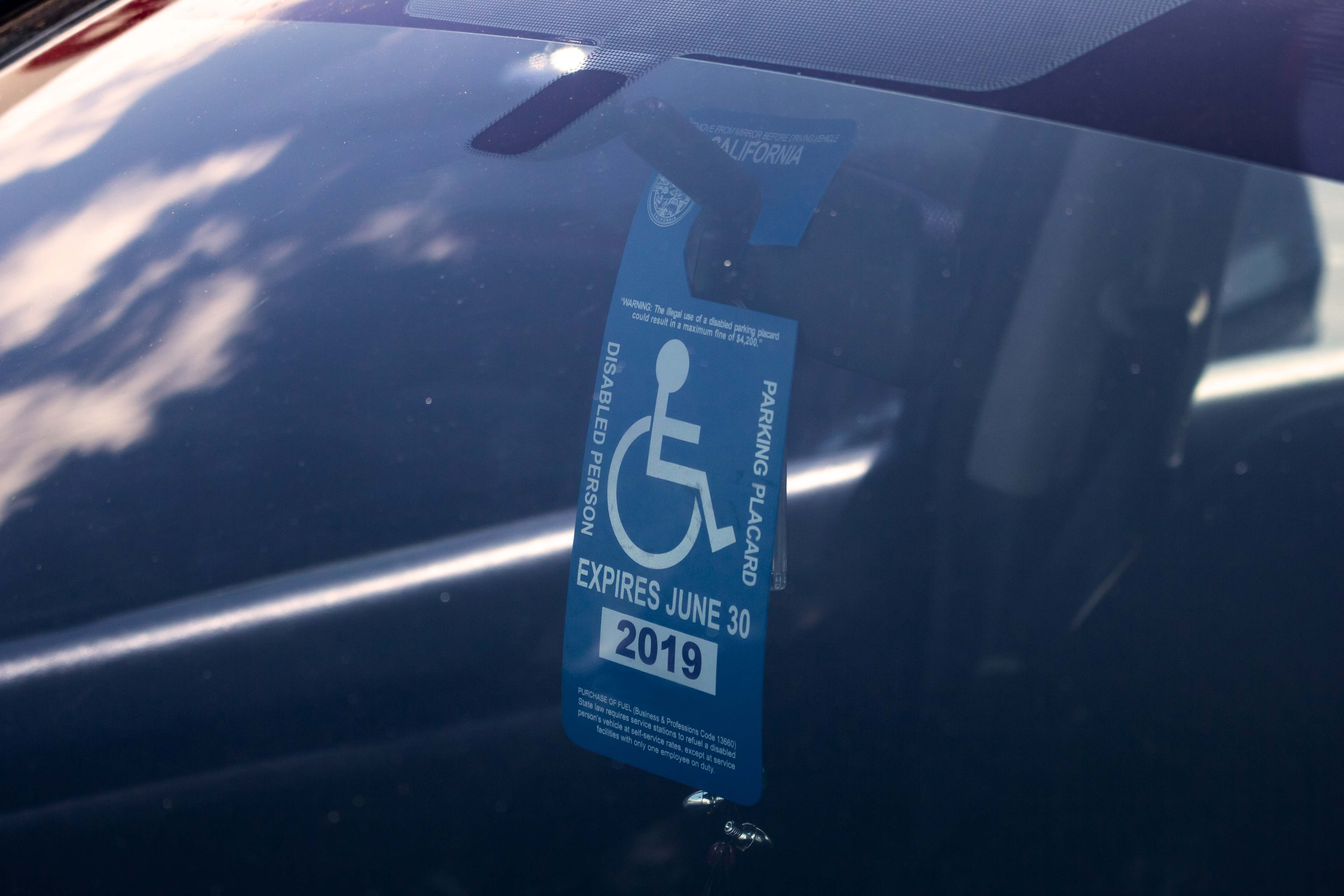 Disabled placard