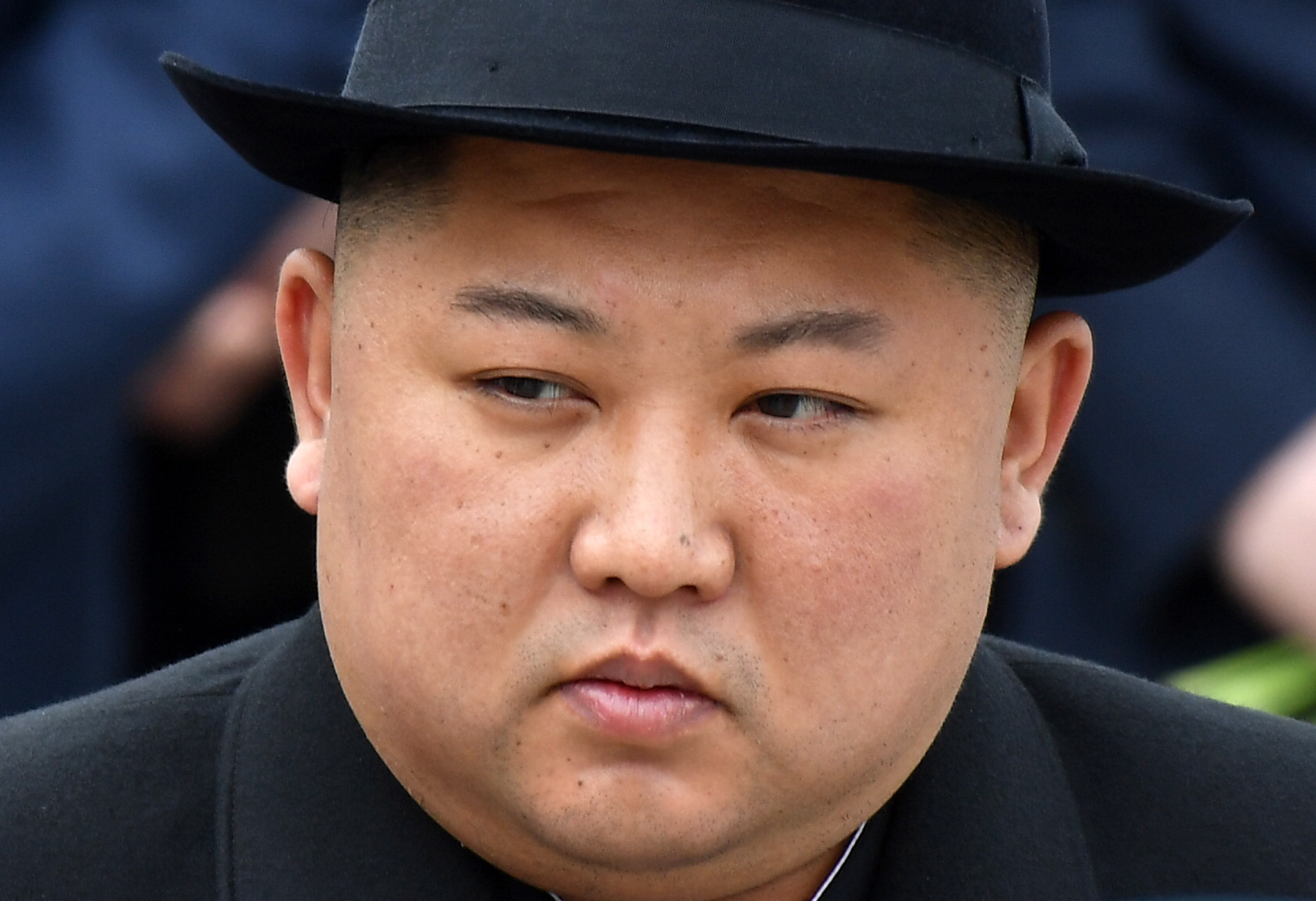 North Korean leader Kim Jong Un before his departure from a railway station in Russia on April 26, 2019.
