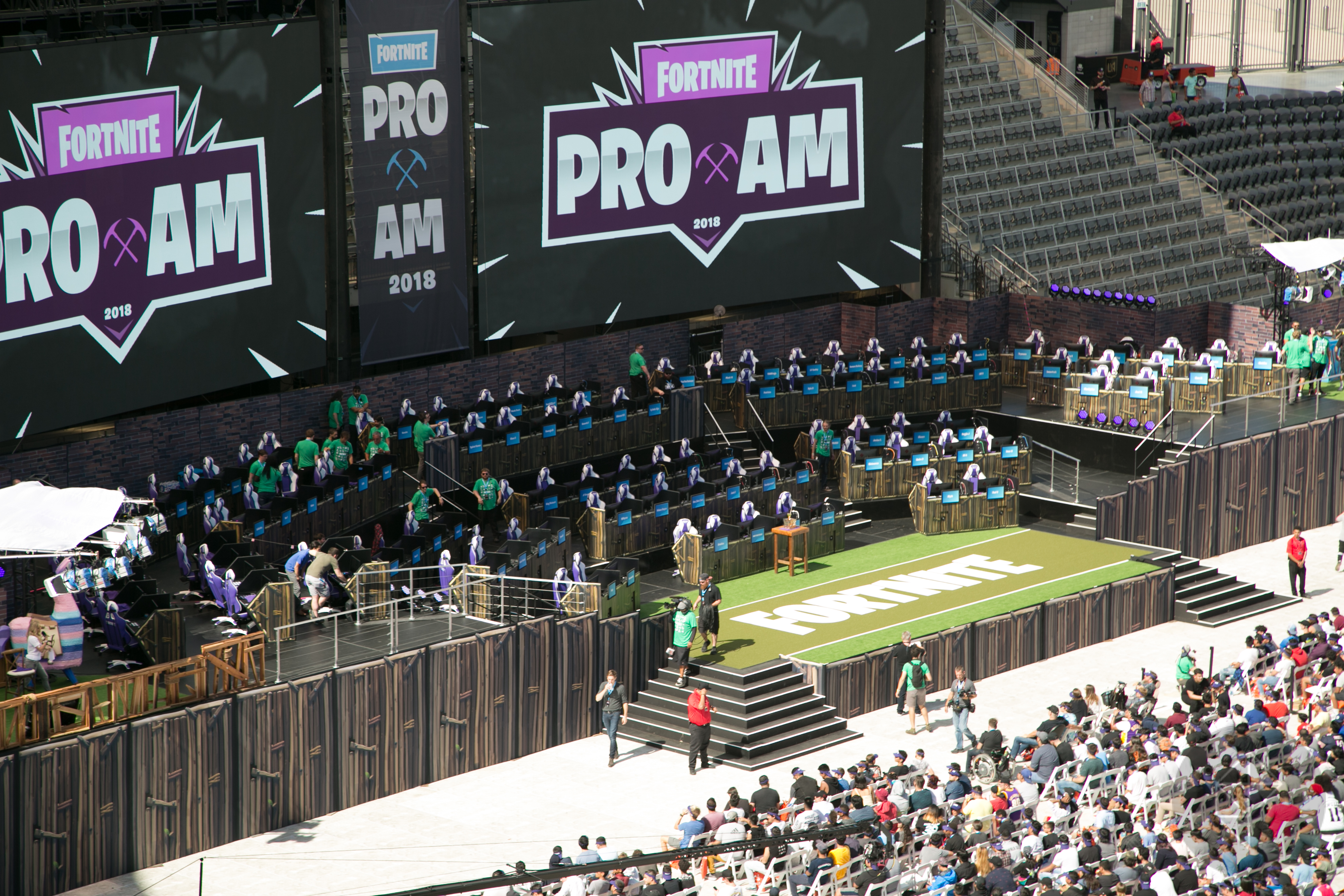 wide shot of Fortnite Pro-Am stage