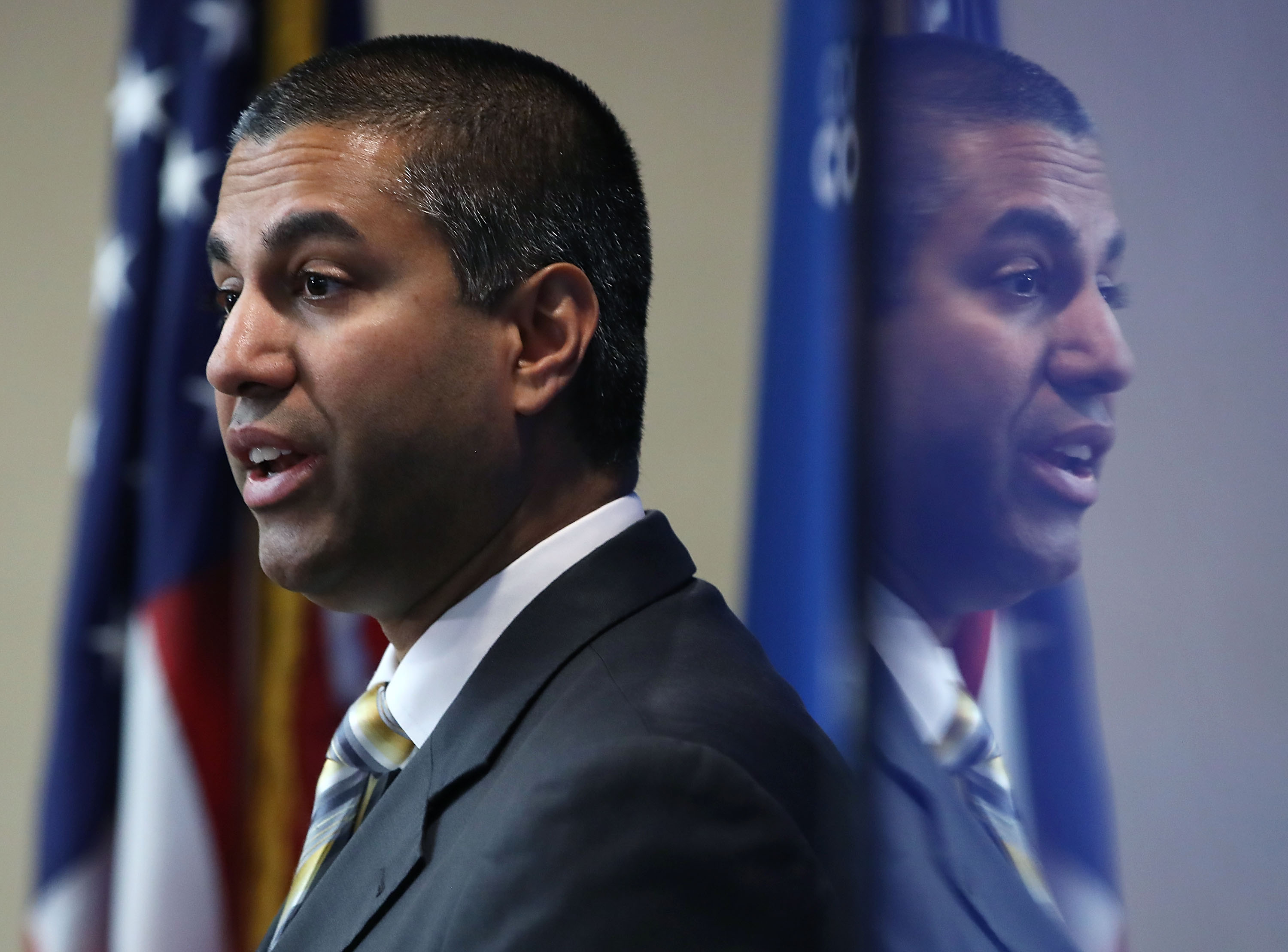 FCC Chairman Pai Attends News Conference On Providing Low Cost Student Internet