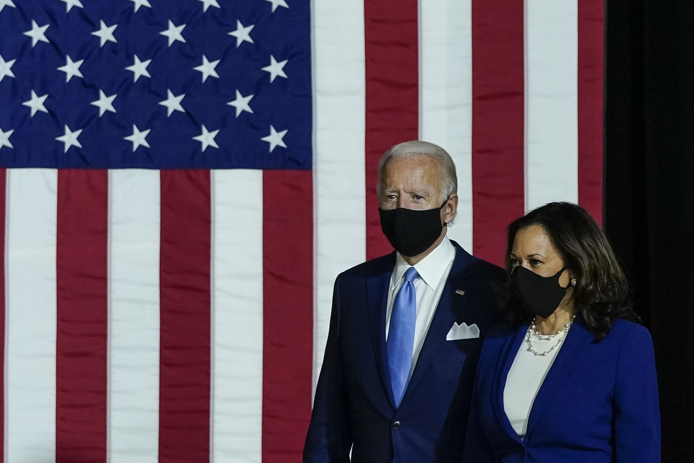 Joe Biden And Running Mate Kamala Harris Deliver Remarks In Delaware