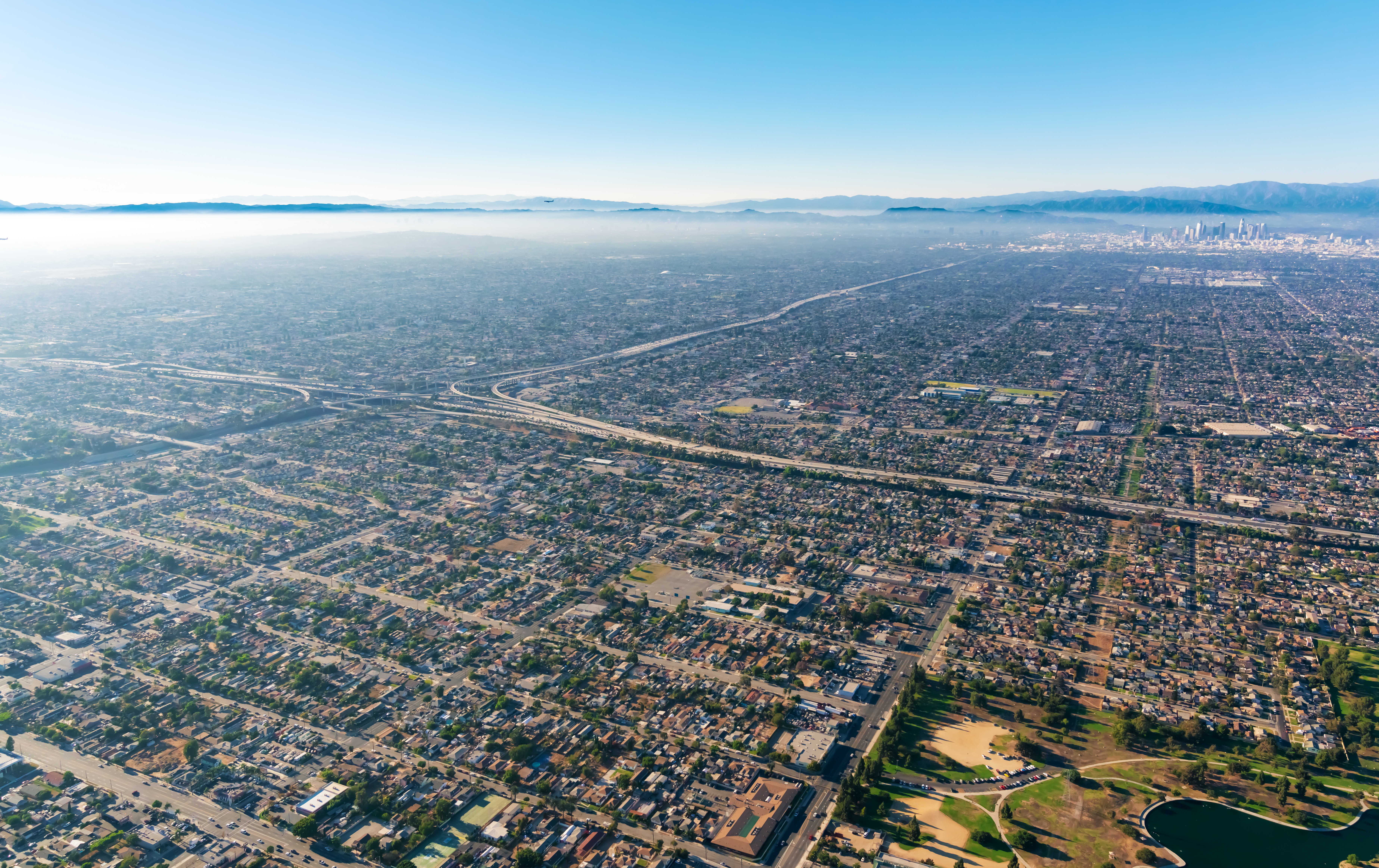 Aerial view of the LA sprawl. 