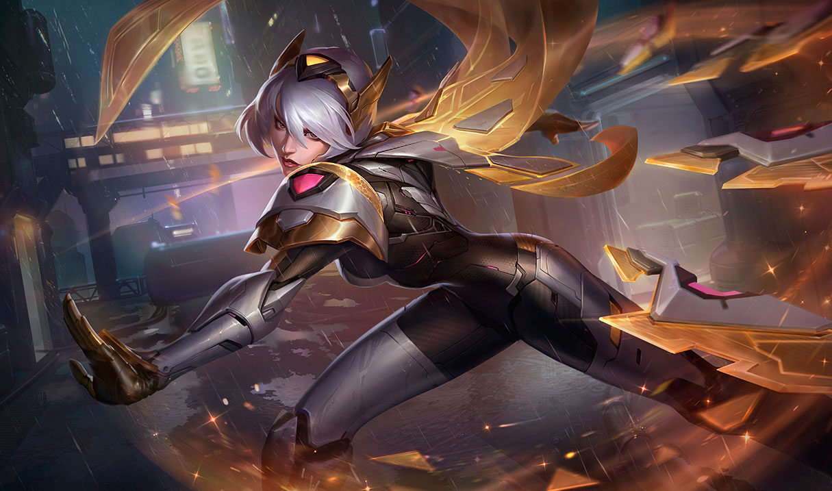 PROJECT: Irelia Prestige Edition shoots out her blades with her visor up