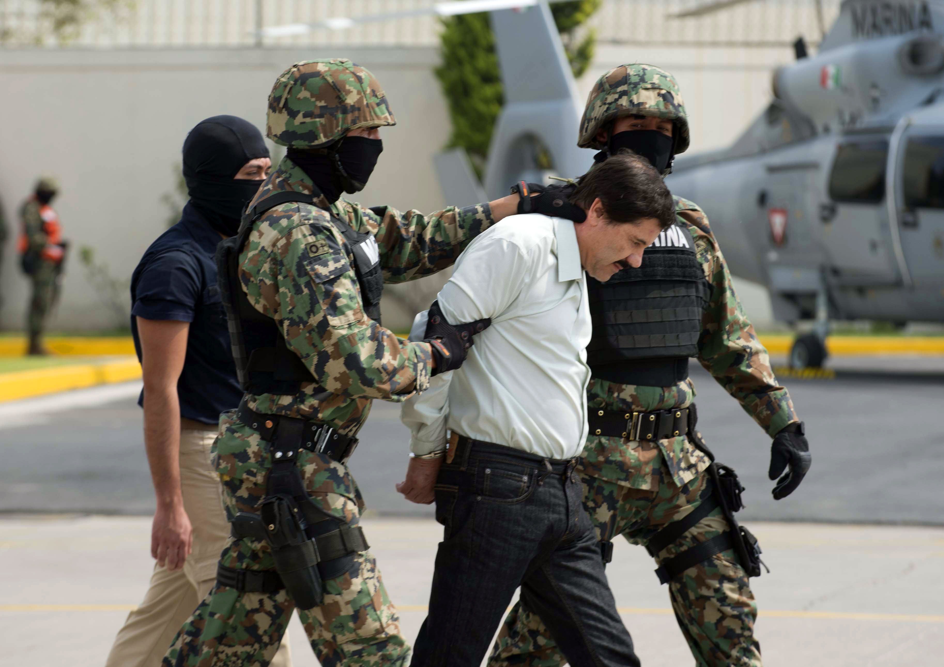 Joaquin “El Chapo” Guzman Loera after his 2014 arrest.