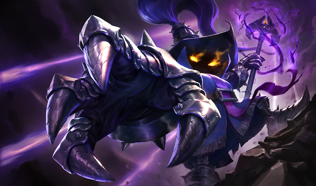 Viegar’s base splash art, which has him ominously reaching his hand out to your
