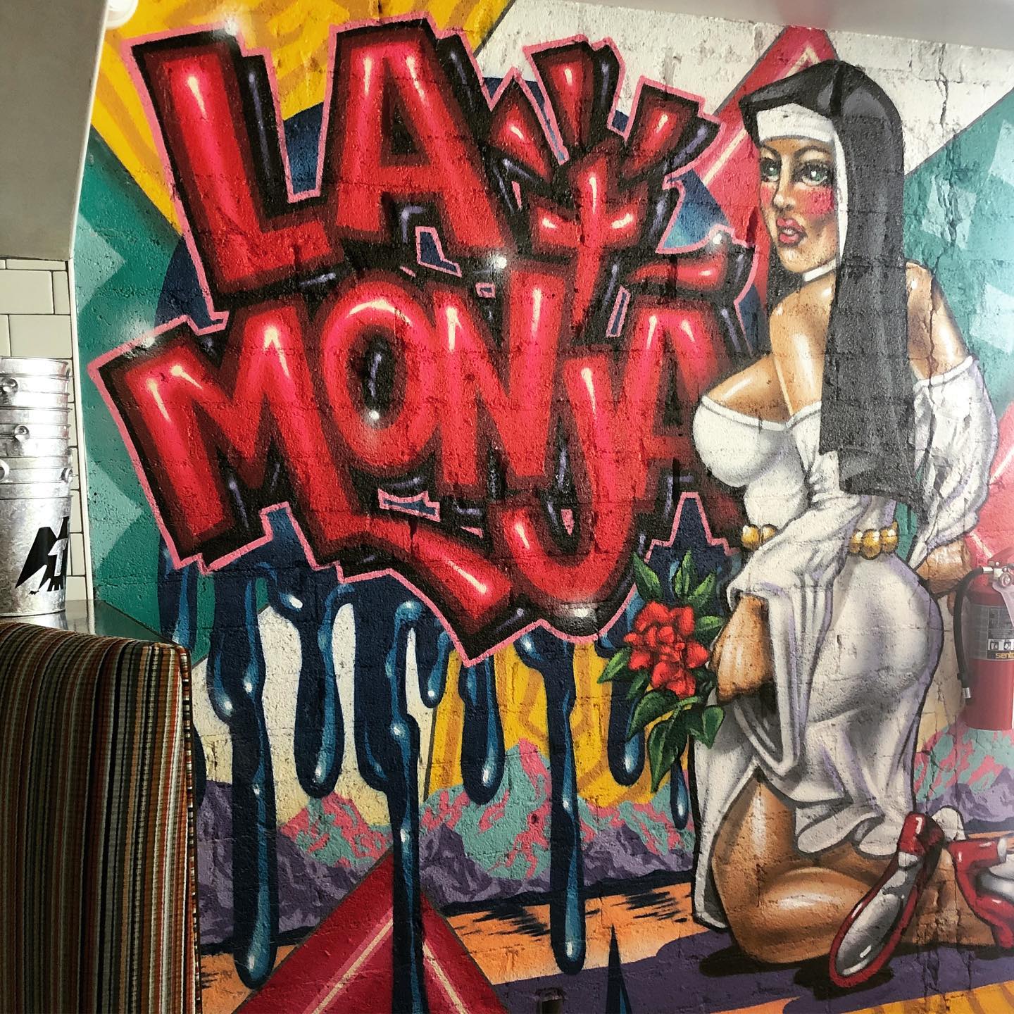 A mural at La Monja