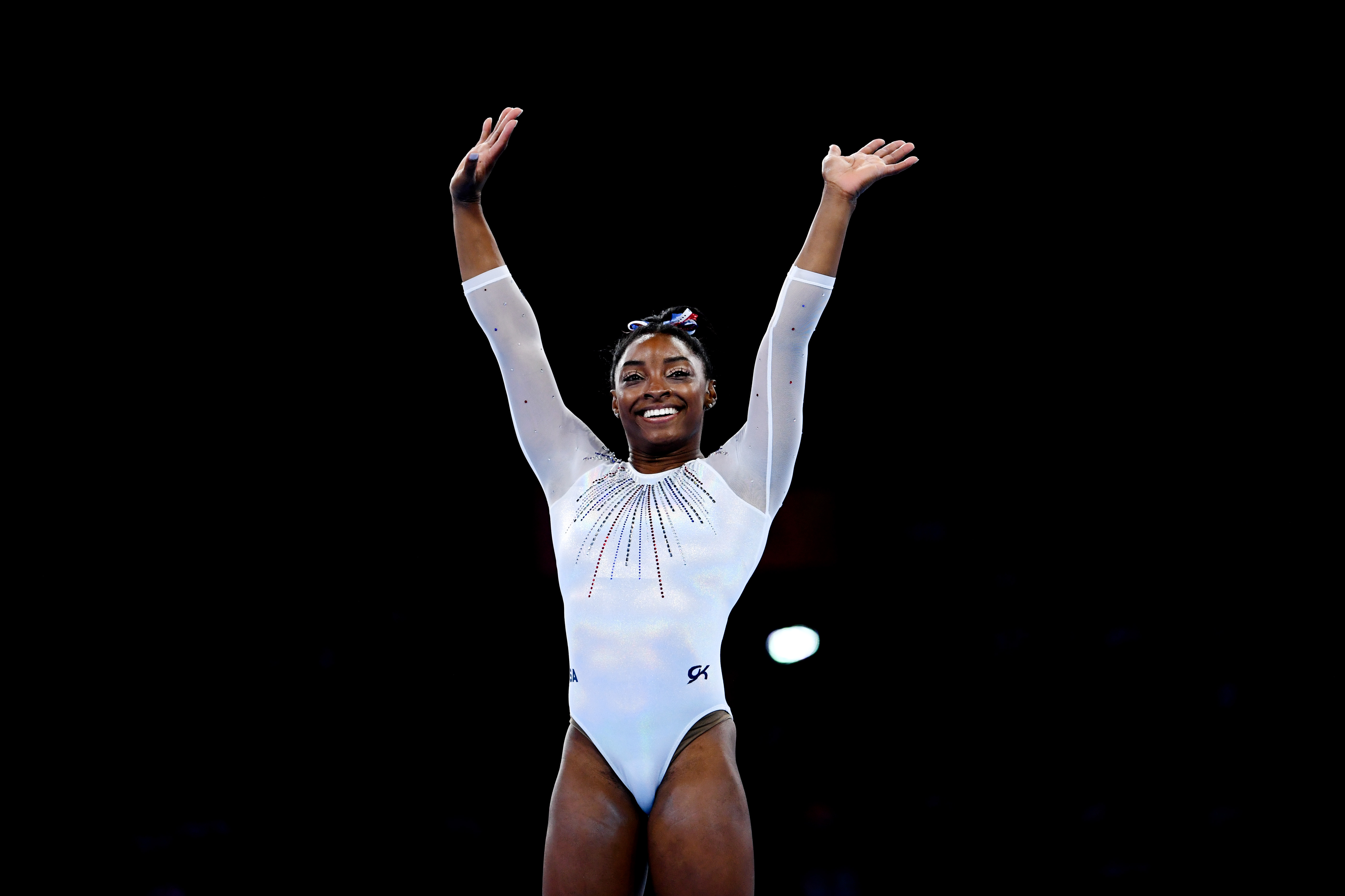 American Simone Biles first female gymnast to win 6 all-around world titles