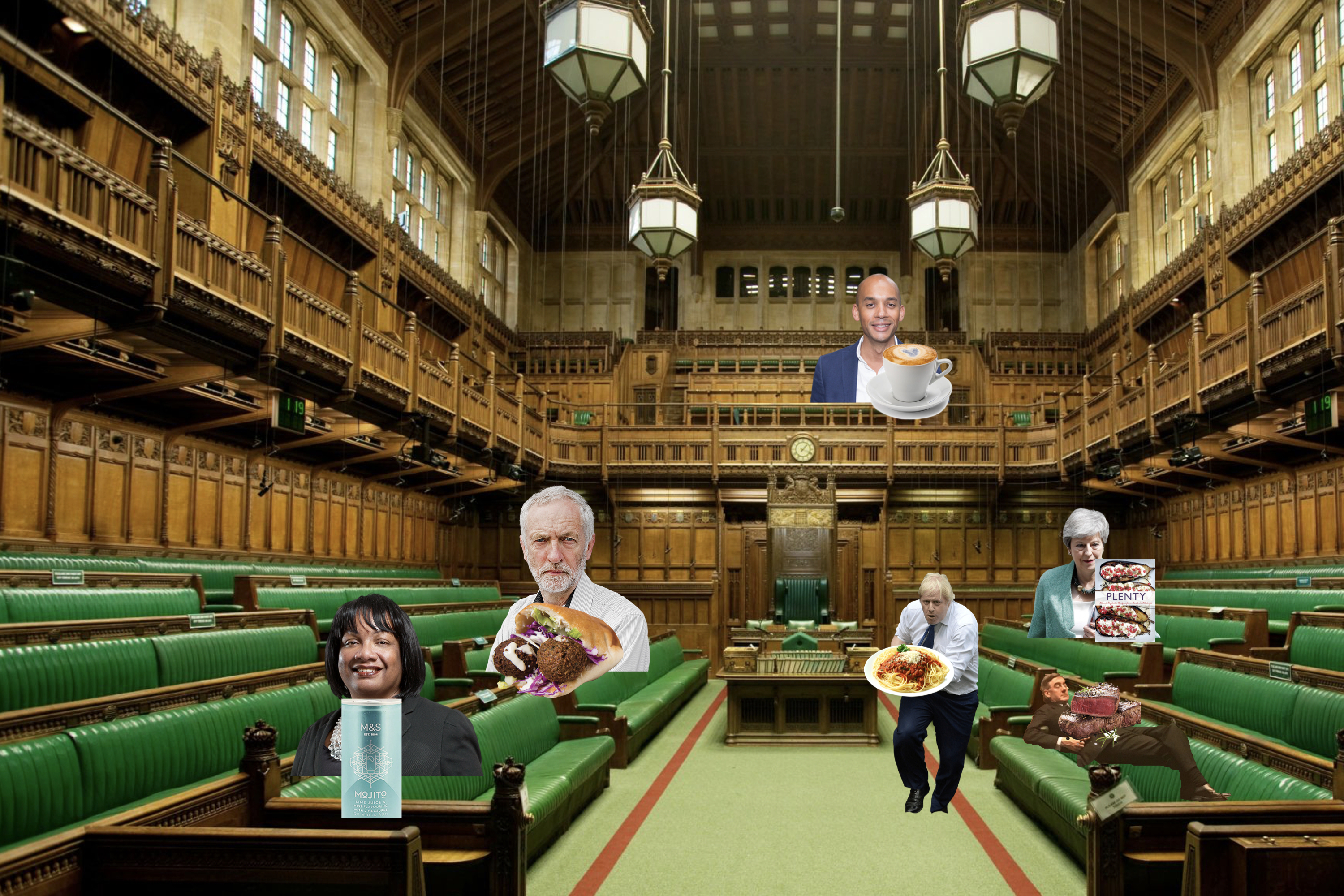 The House of Commons according to where politicians eat