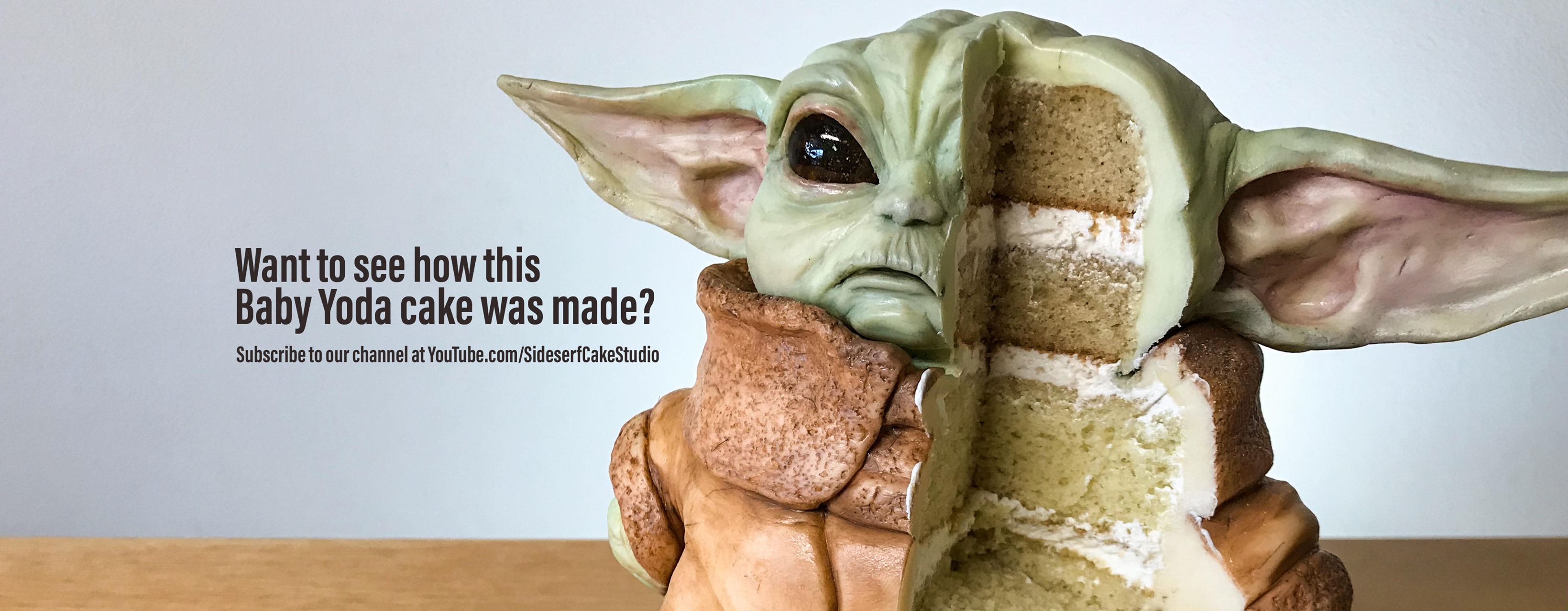 The Baby Yoda cake from Sideserf Cakes
