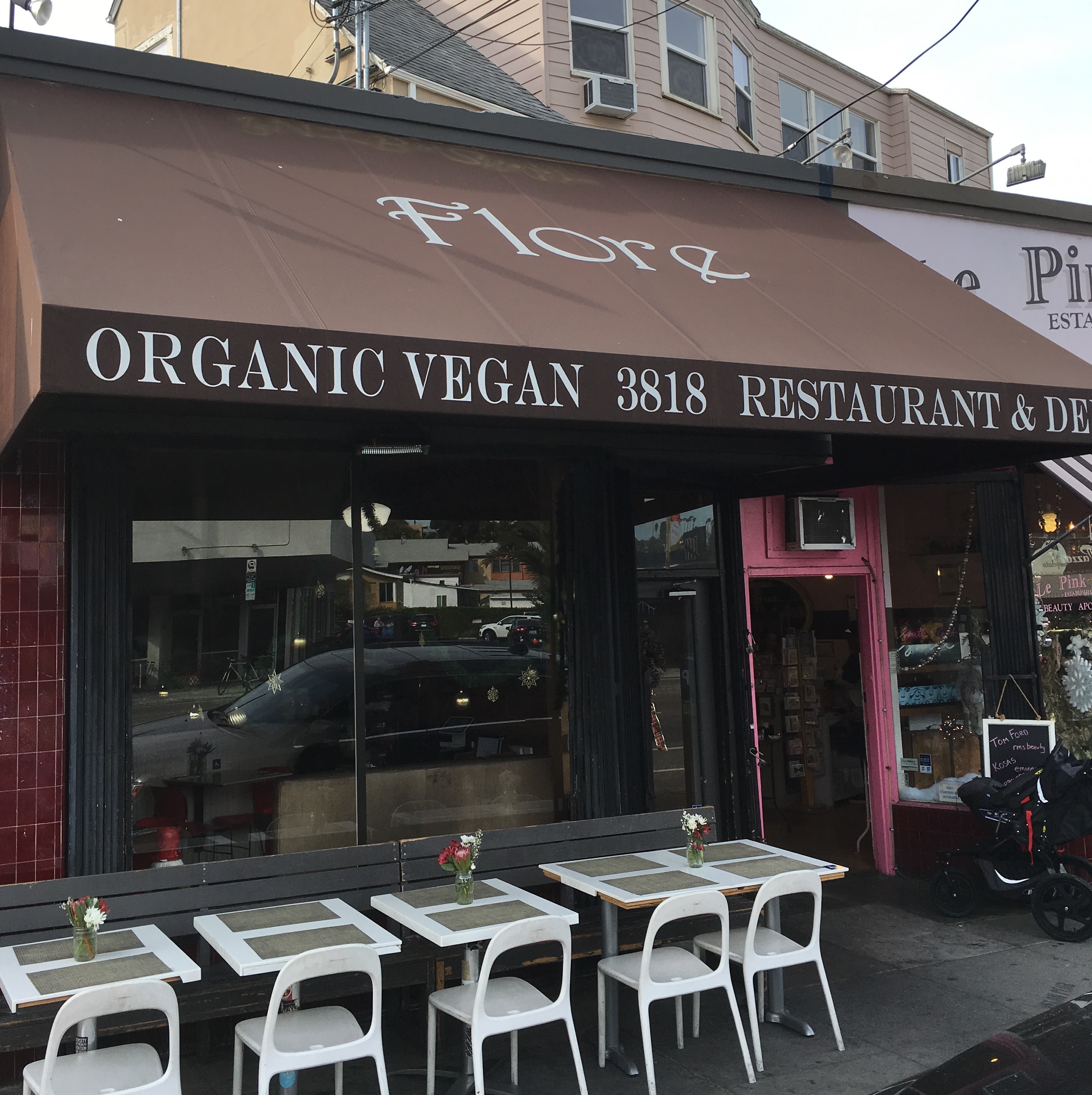 The former front of Silver Lake’s Flore Vegan restaurant