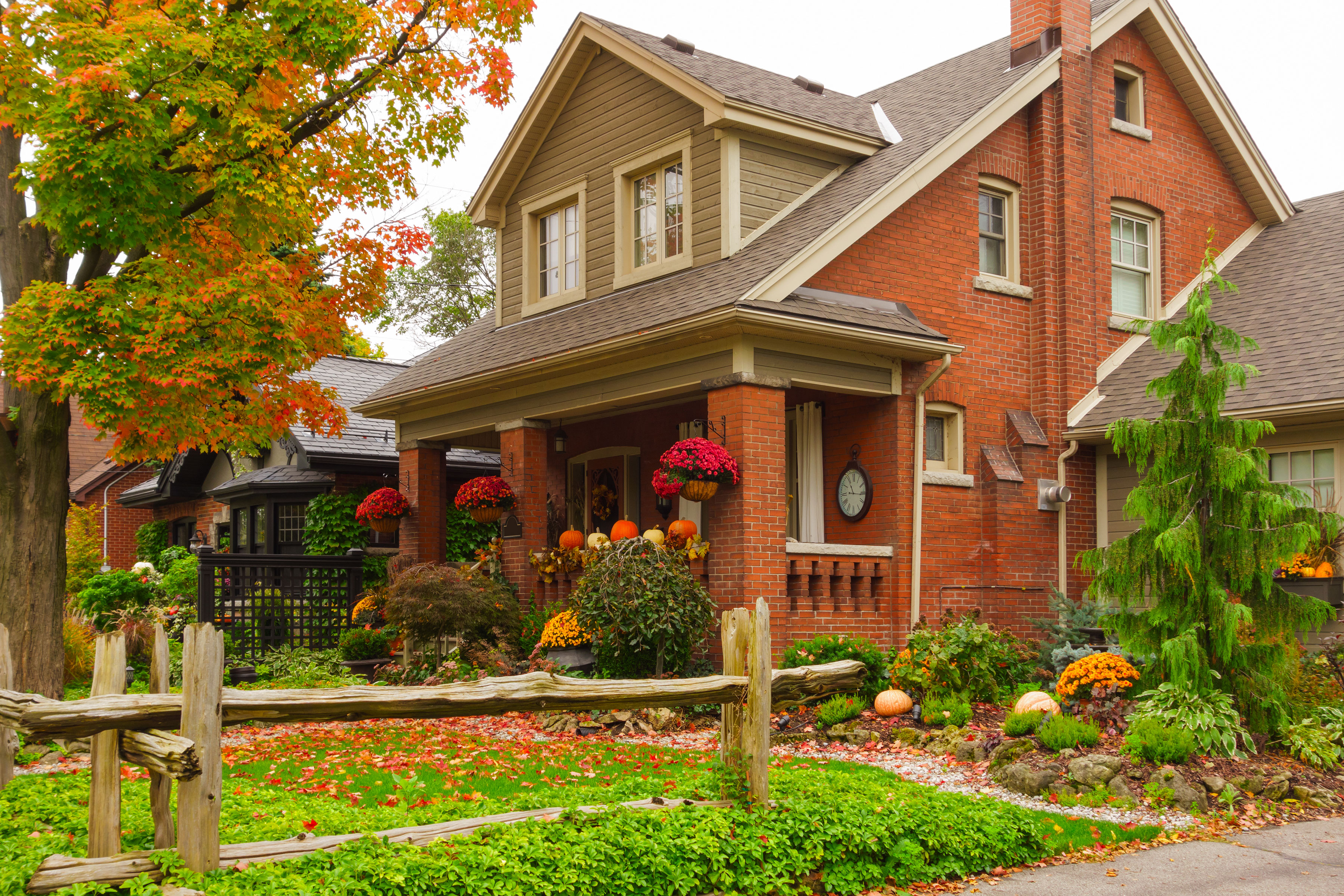 Home, Fall, Exterior, Old Home