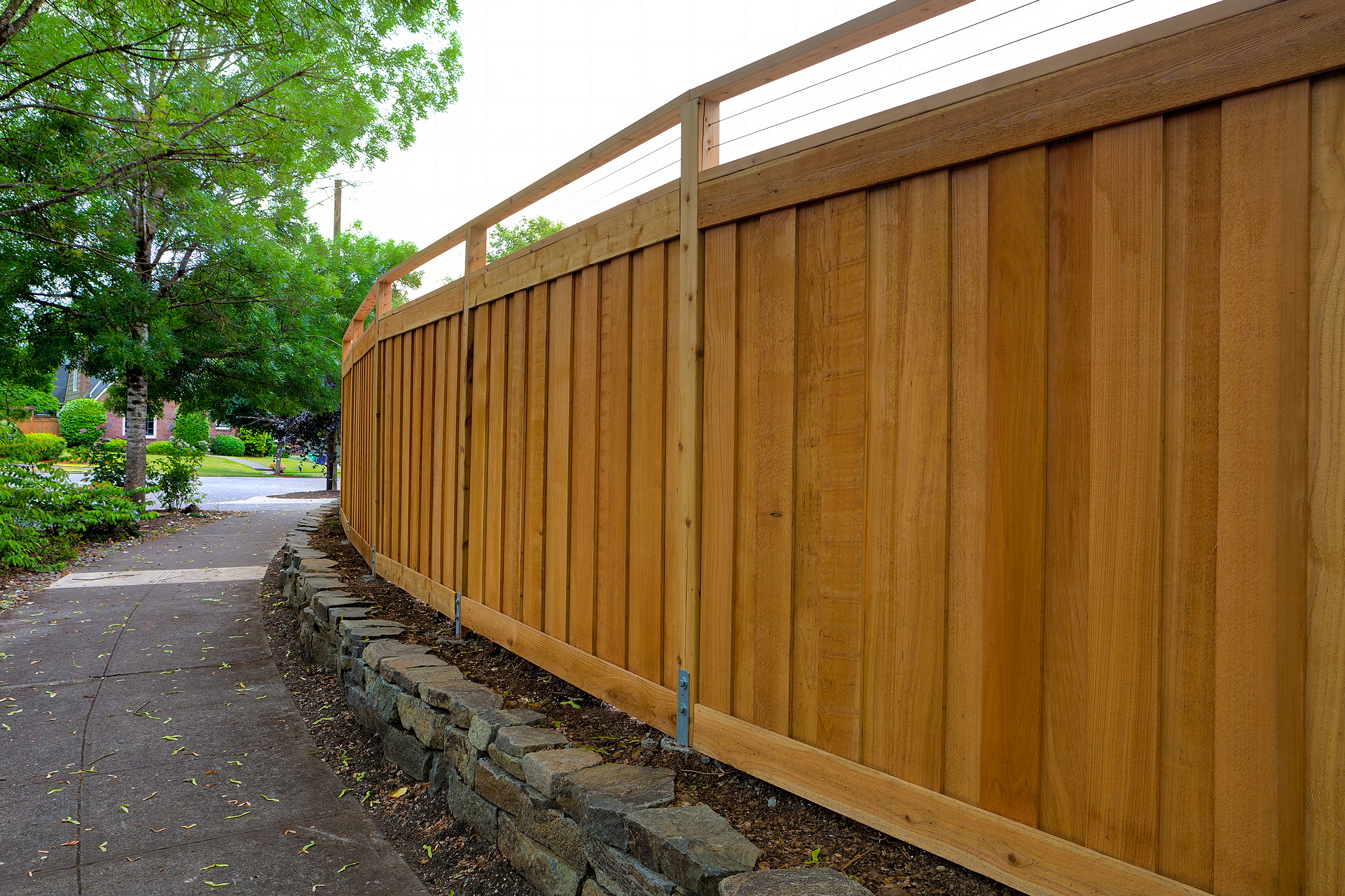 New Cedar Wood Fence.