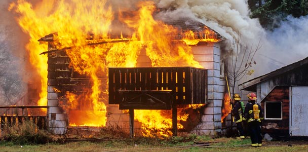 House Engulfed In Flames
