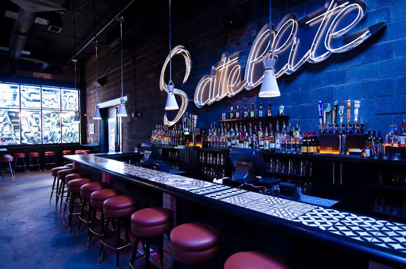 The front bar at the Satellite Room