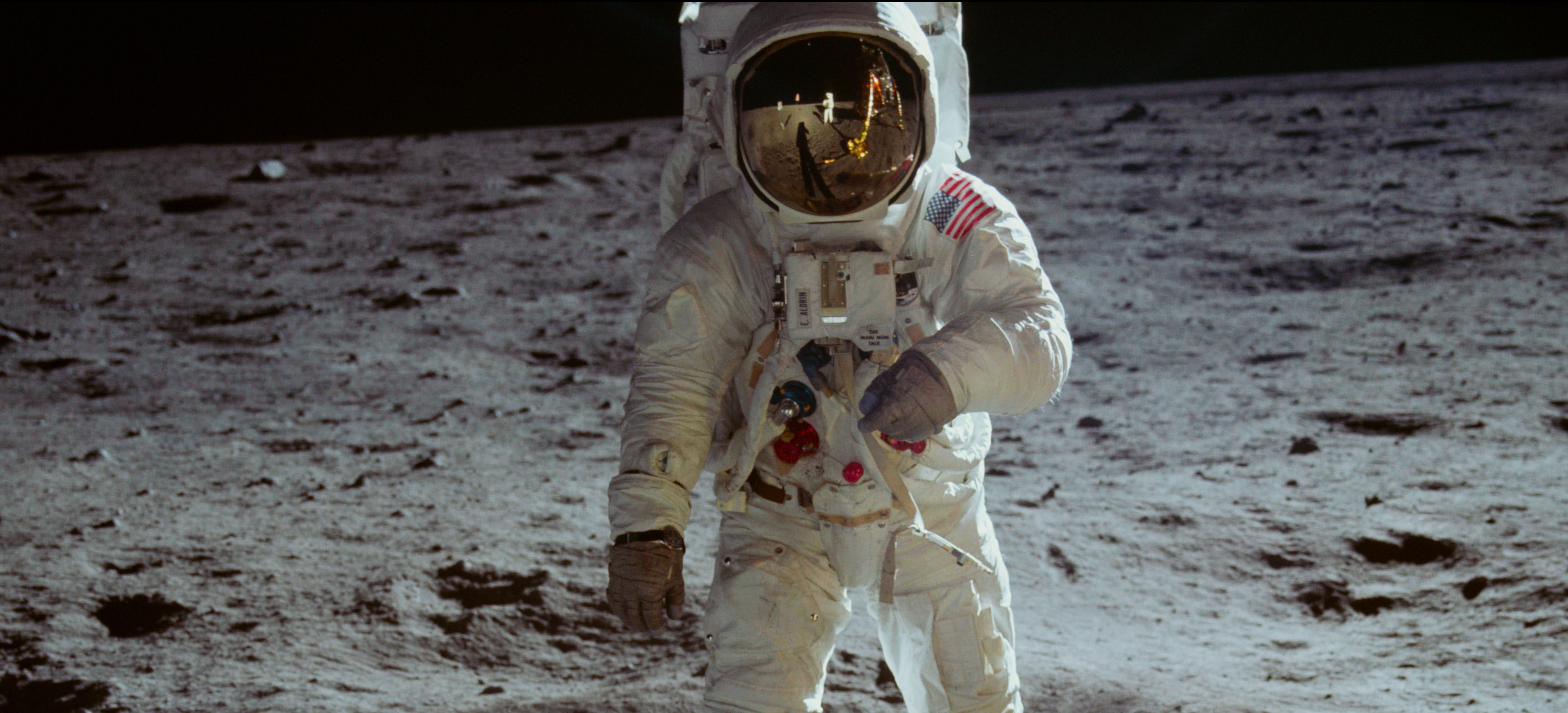 Neil Armstrong on the moon in Apollo 11