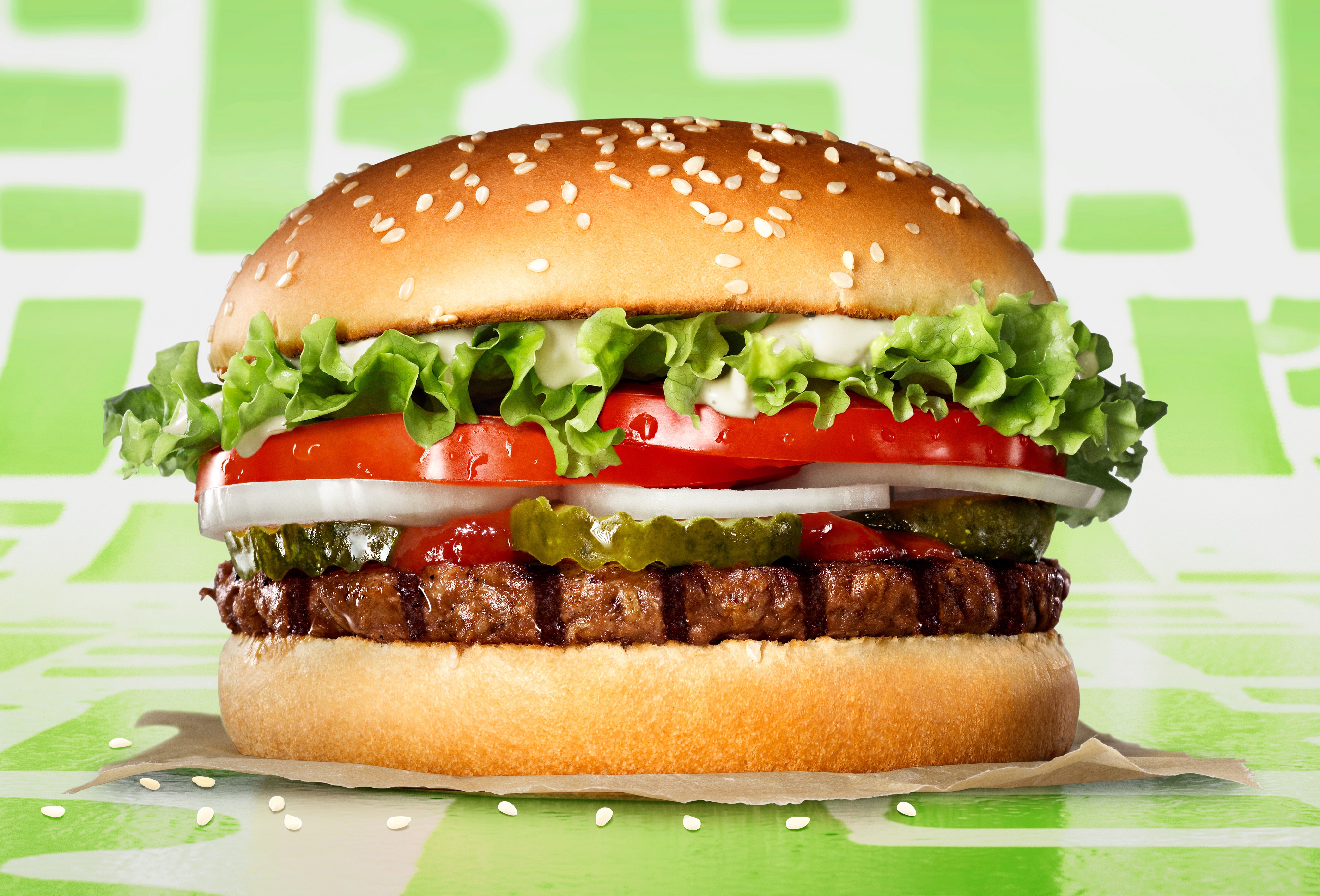 Burger King’s Rebel Whopper vegetarian burger, which is not fake meat or vegan