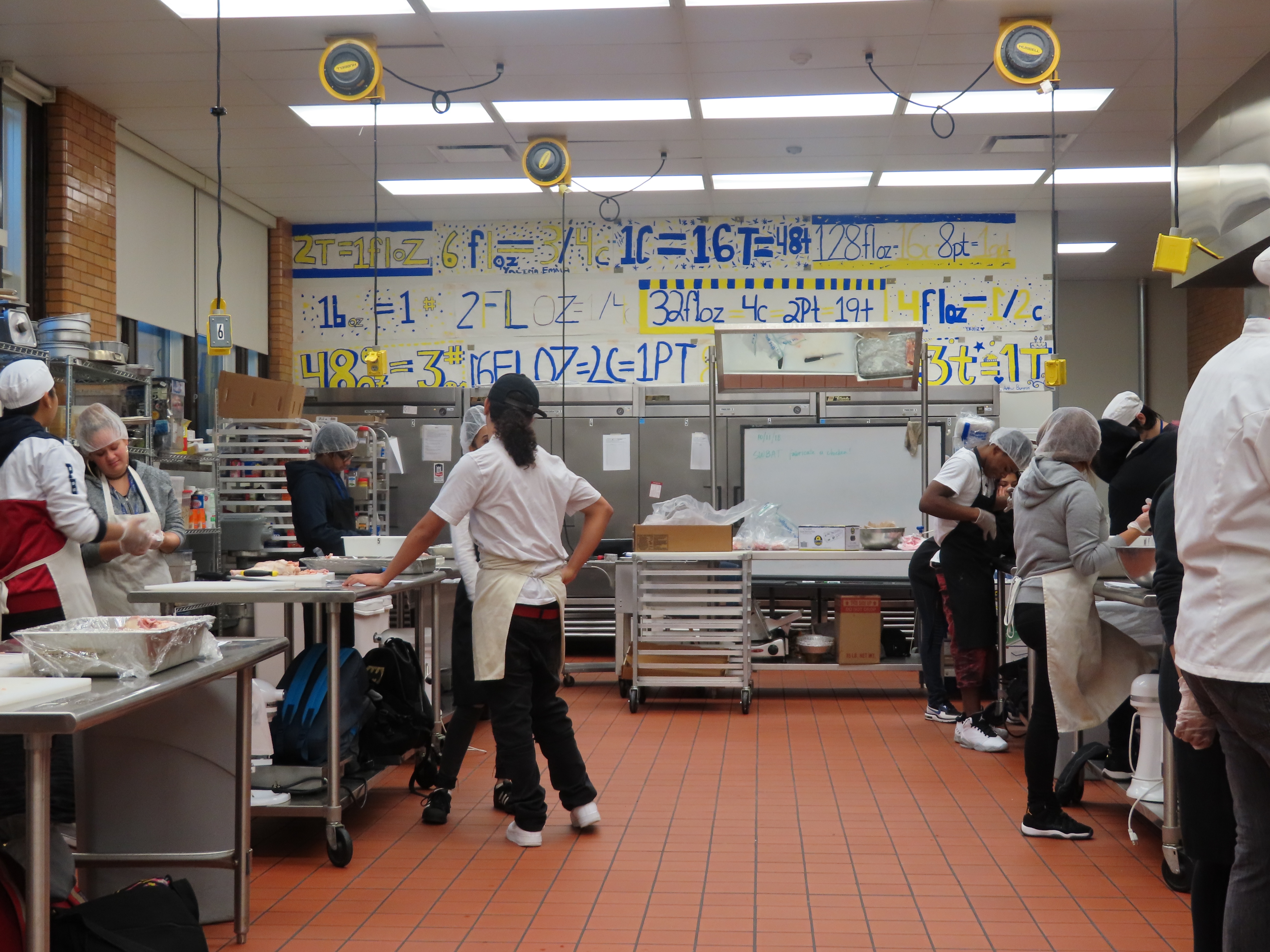 A culinary course at Theodore Roosevelt High School in Albany Park