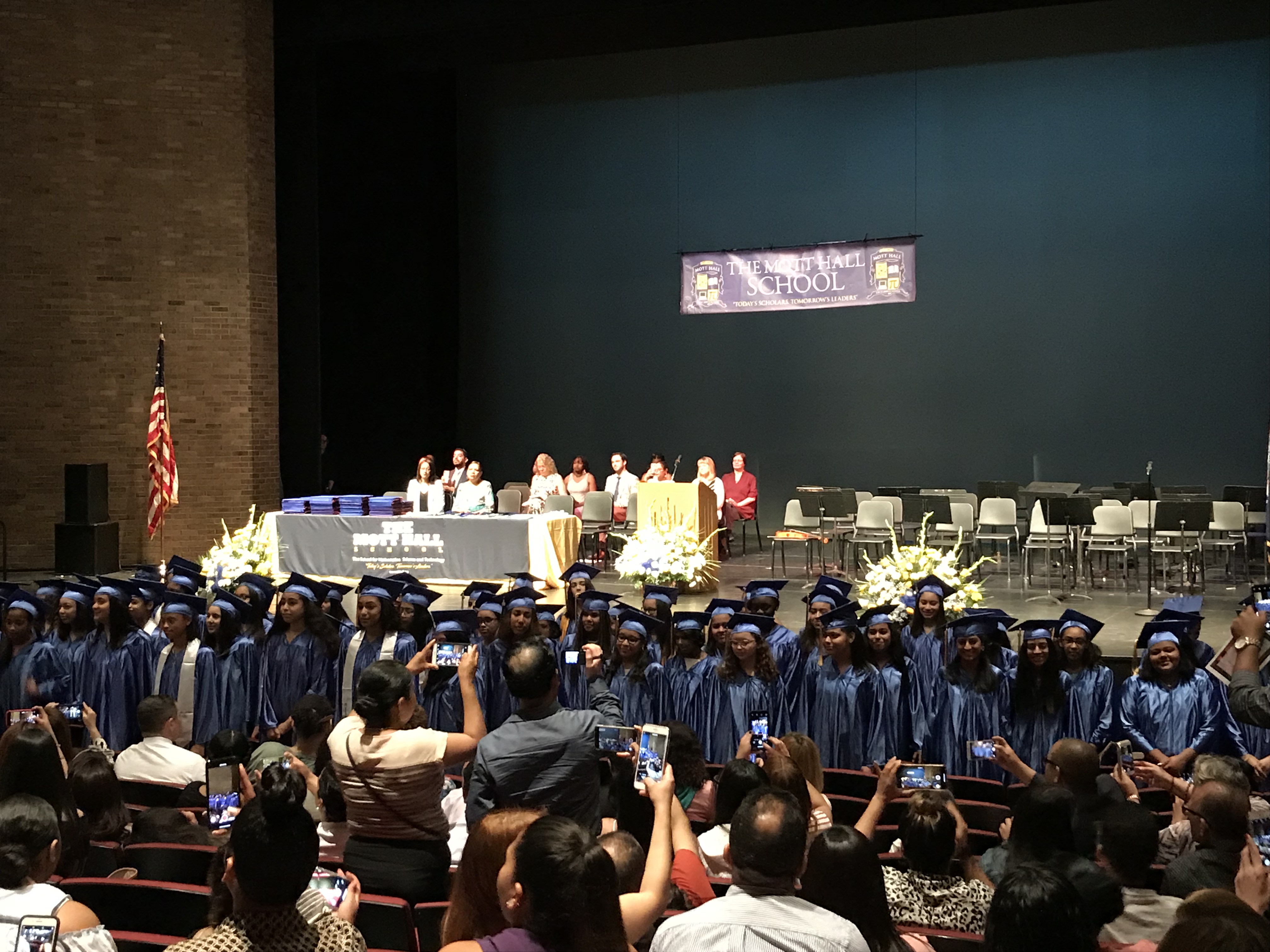 Chancellor Richard Carranza spoke at The Mott Hall School's graduation where he addressed the growing controversy over his agenda.