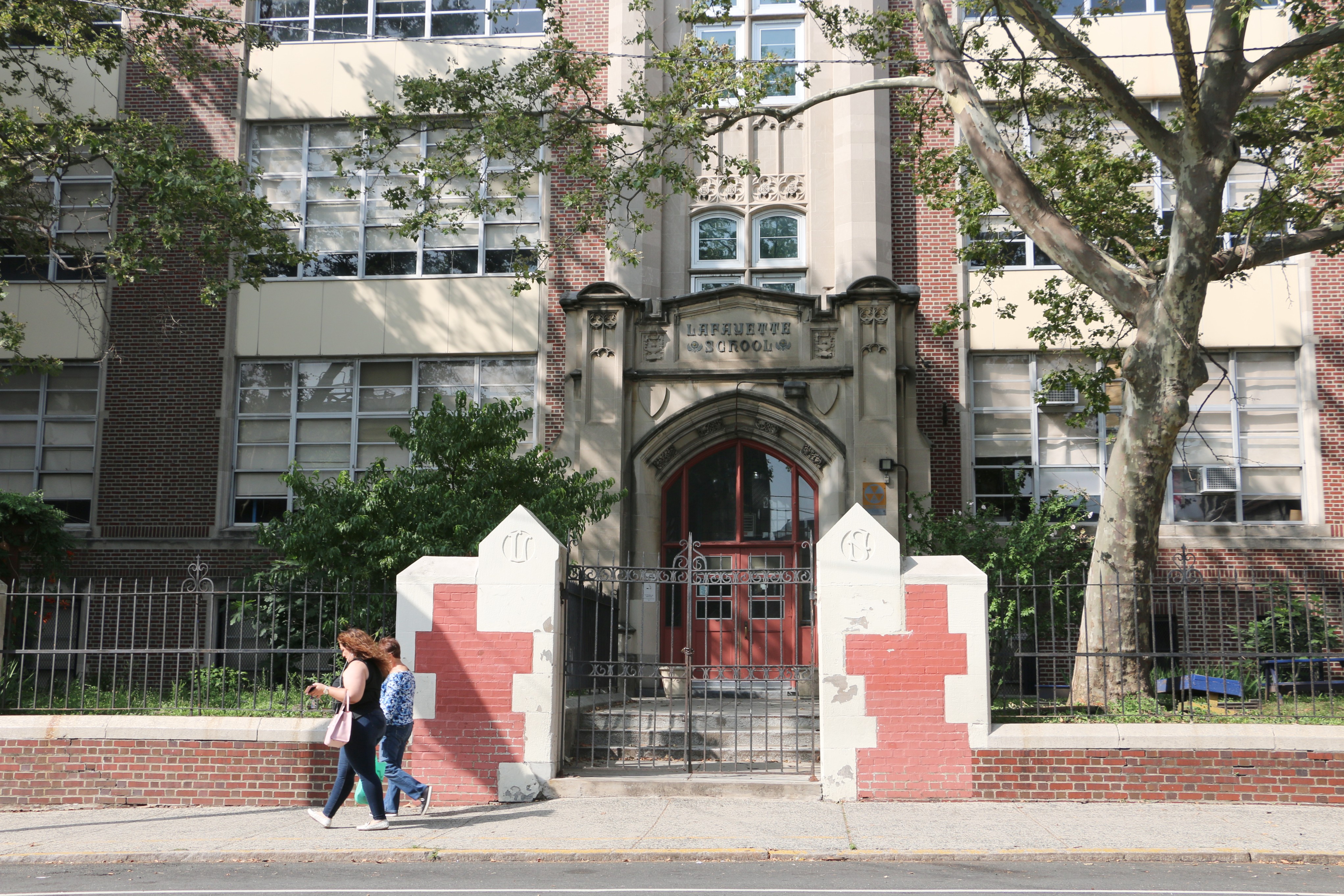 Lafayette Street School, built in the 1840s, is the district’s oldest school. Last year, four of its ceilings collapsed.