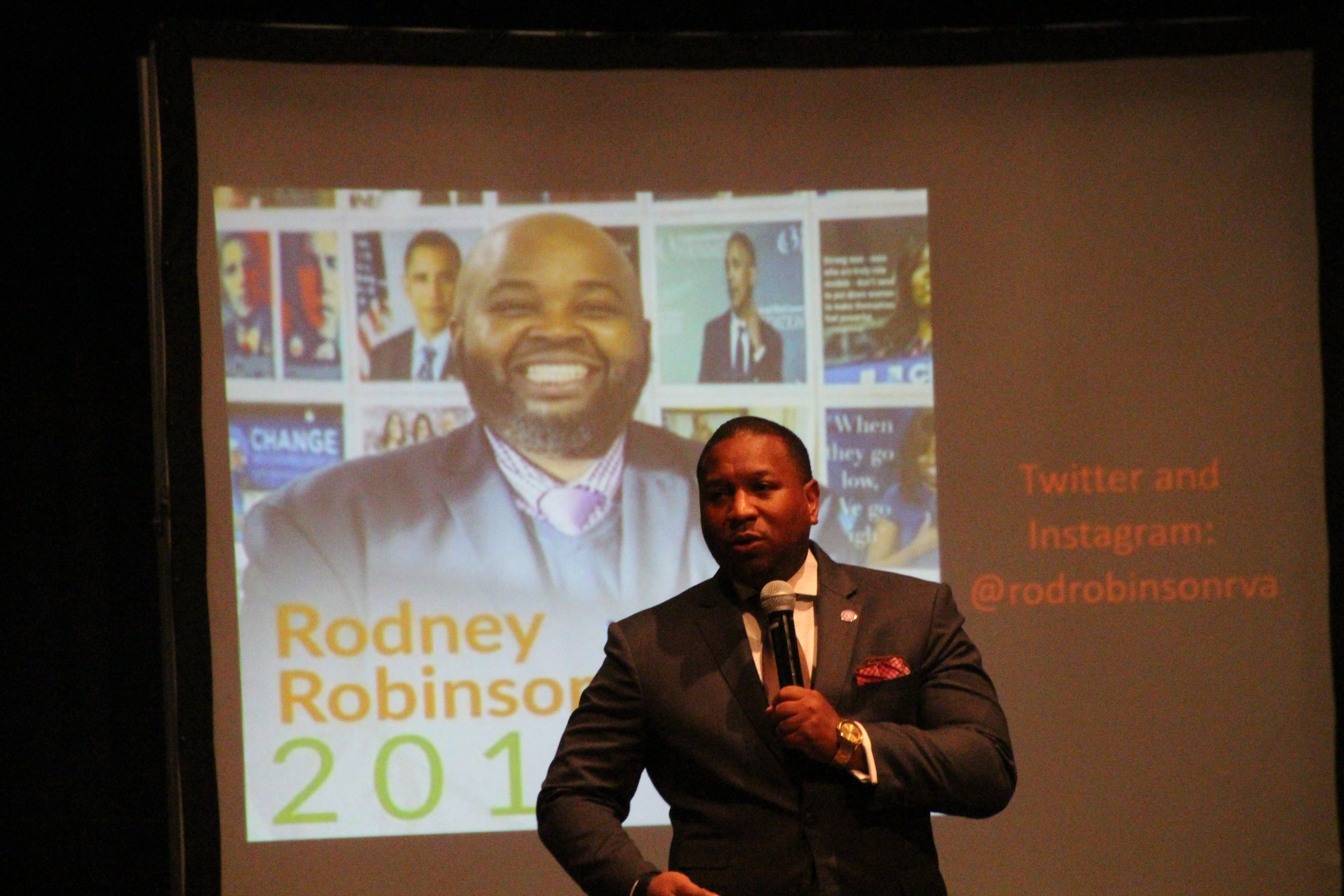 Shelby County School Superintendent Joris Ray introduces National Teacher of the Year Rodney Robinson at a district teacher training event at Southwind High School on July 16, 2019.