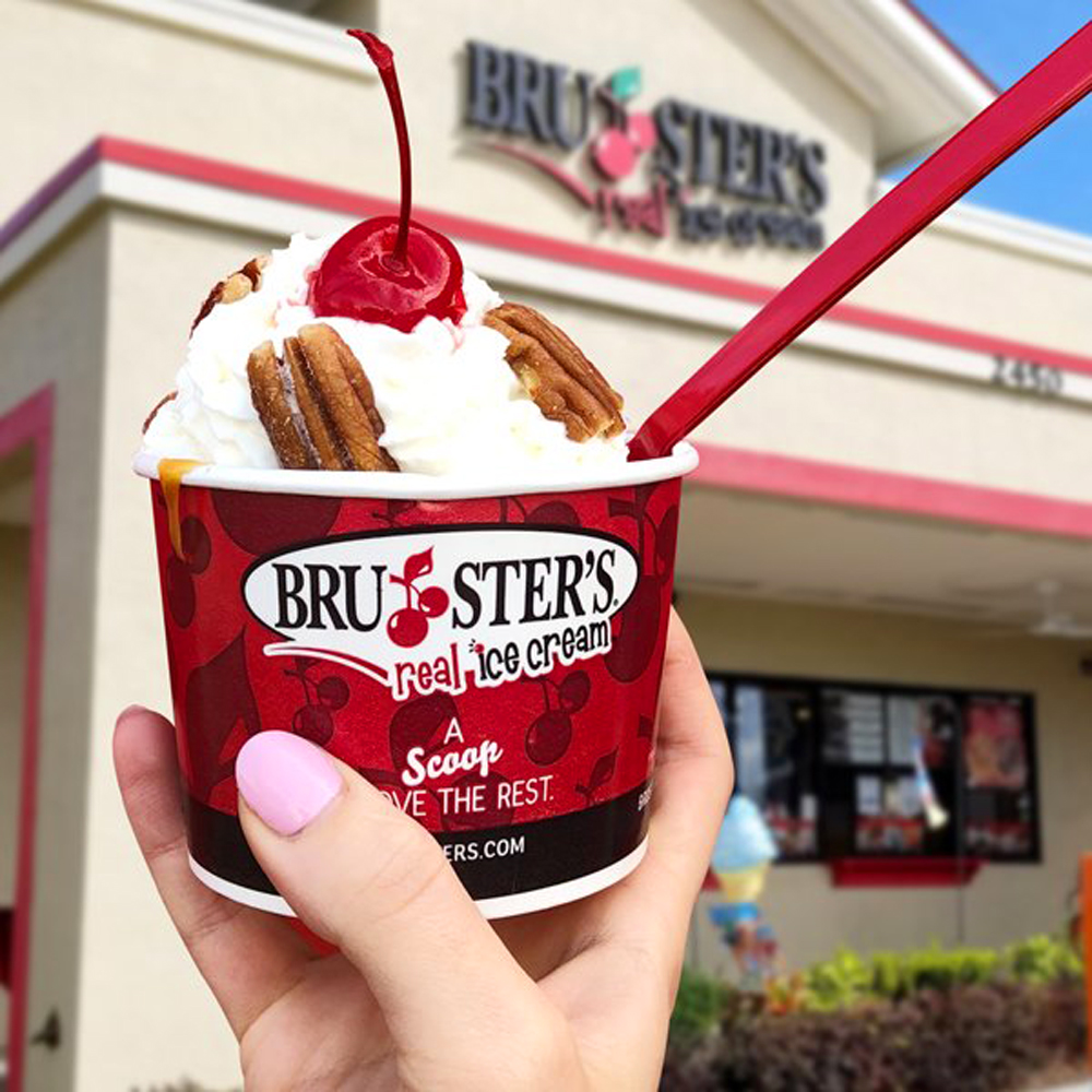 A walnut sundae at Bruster’s Real Ice Cream, headed to Las Vegas later this year.
