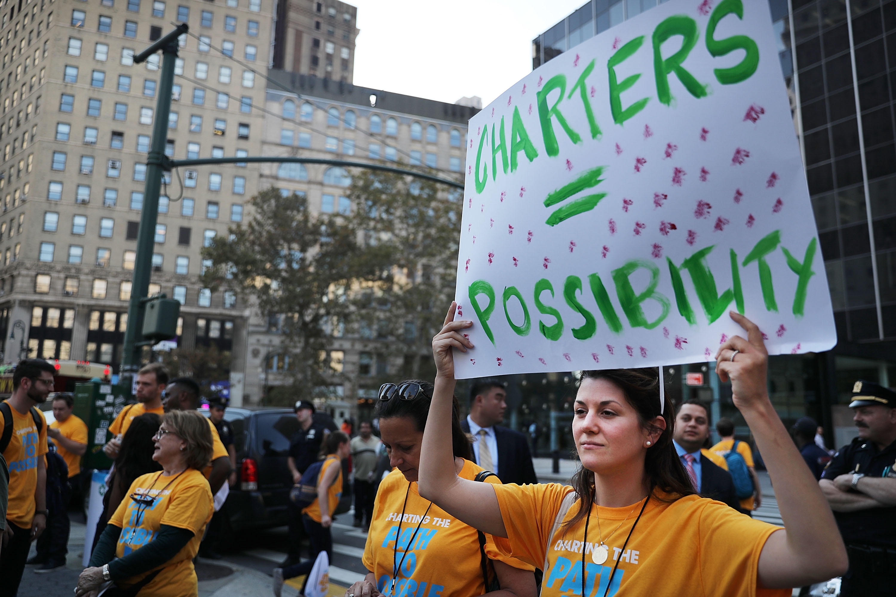 A charter school rally in New York City on Nov. 19, 2018.